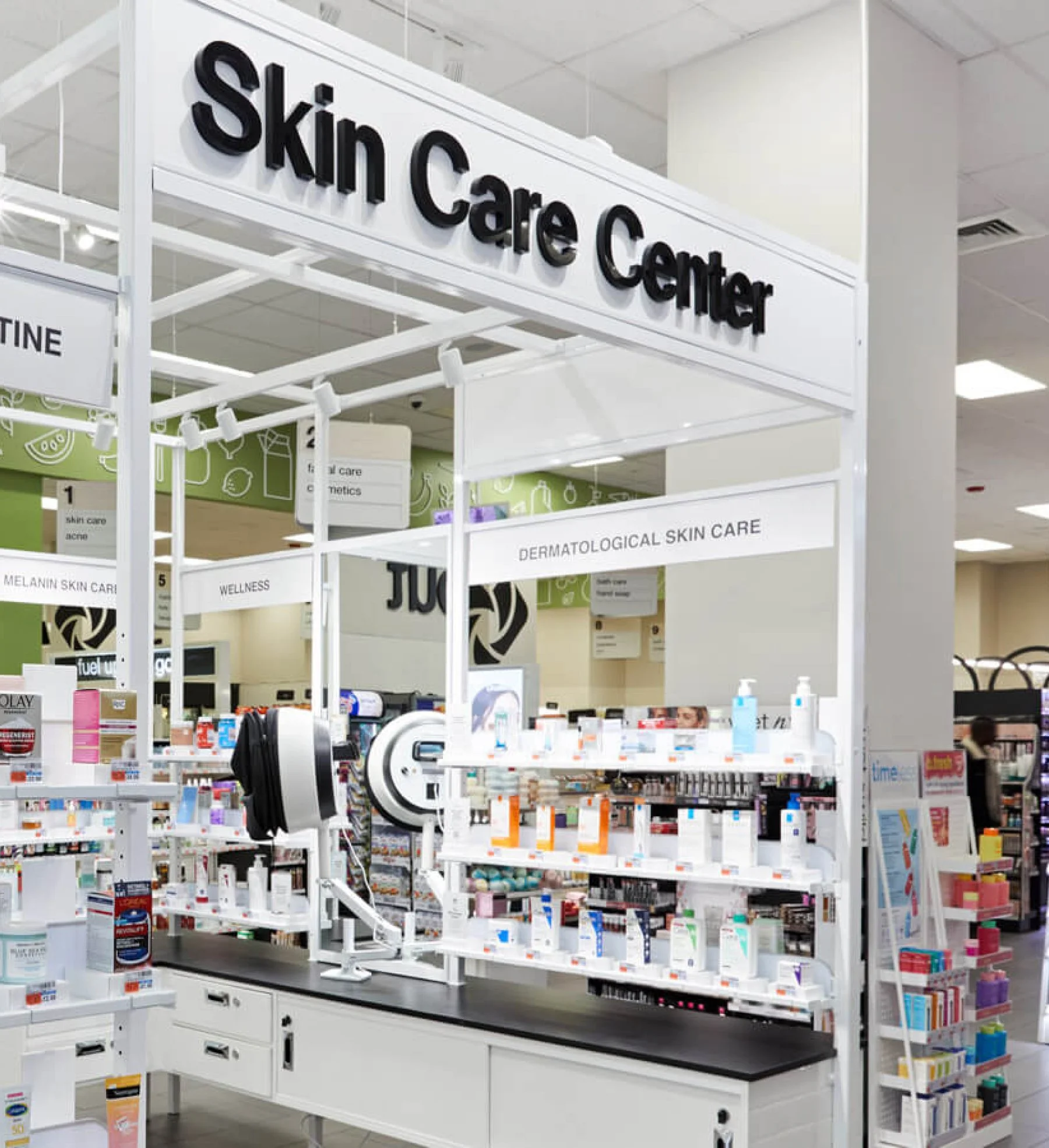 skin care center of a store