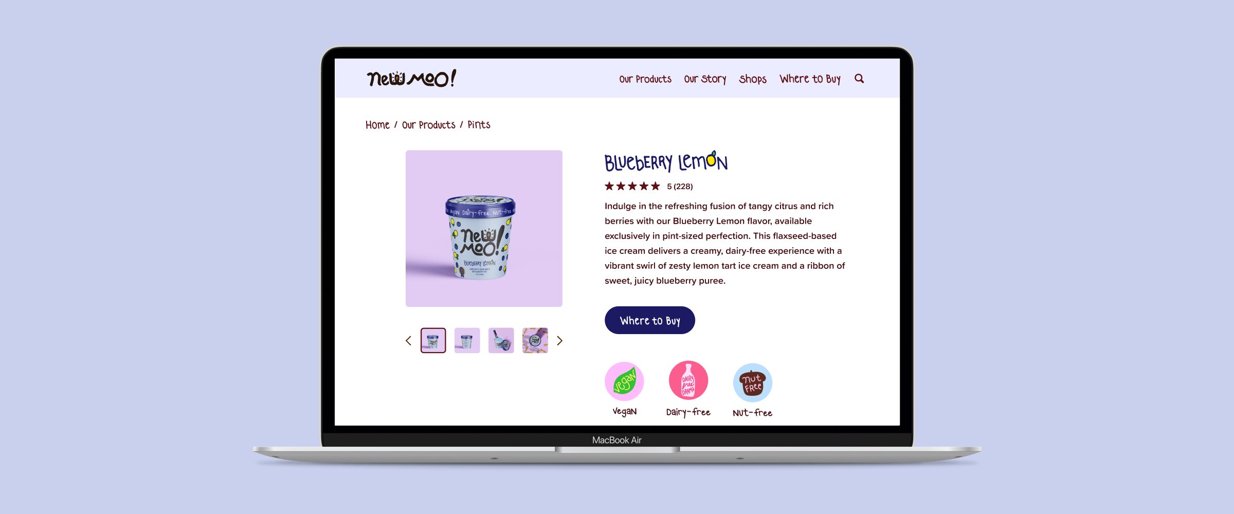 blueberry lemon product page