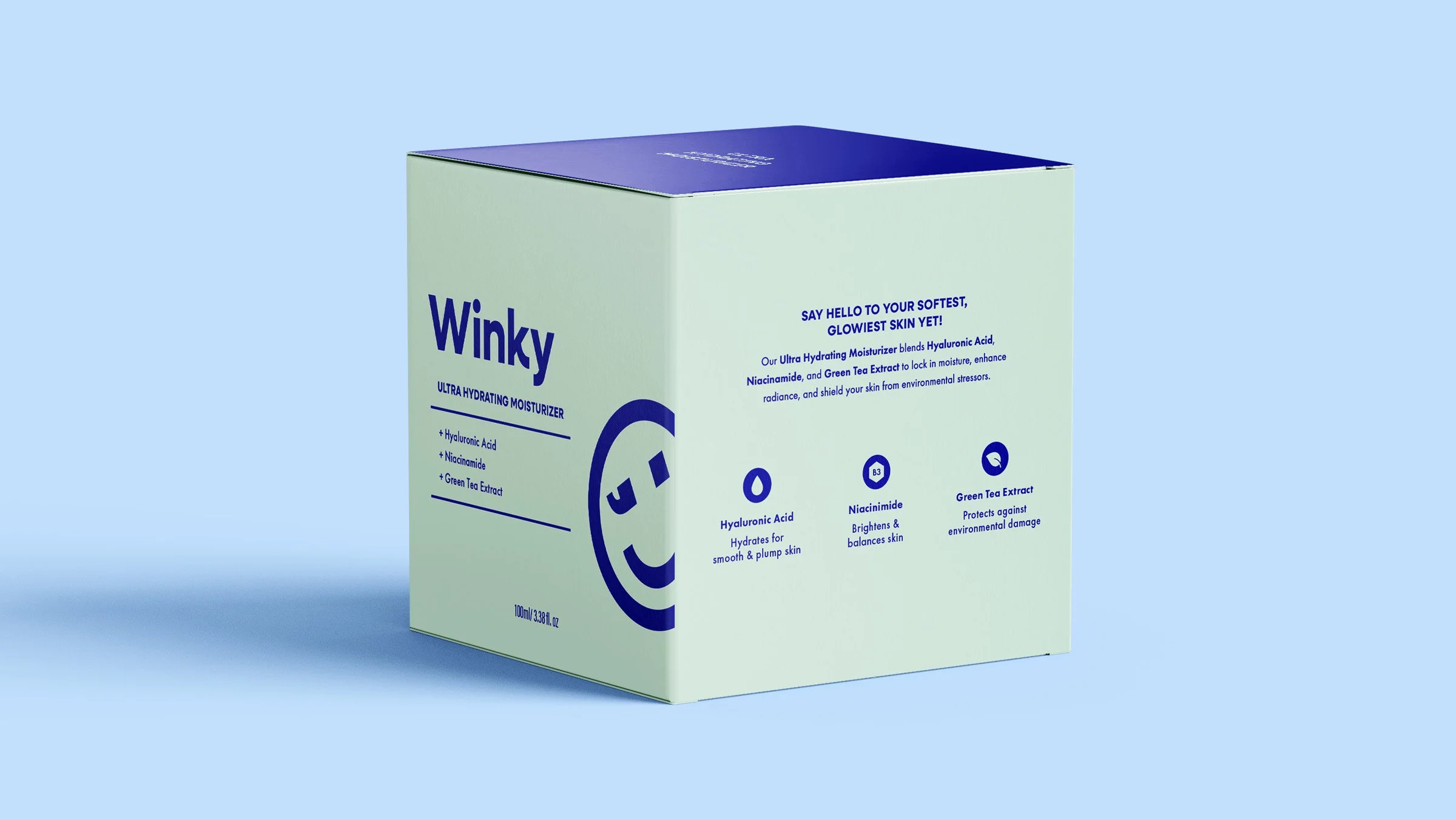 right side view of Ultra Hydrating Moisturizer packaging