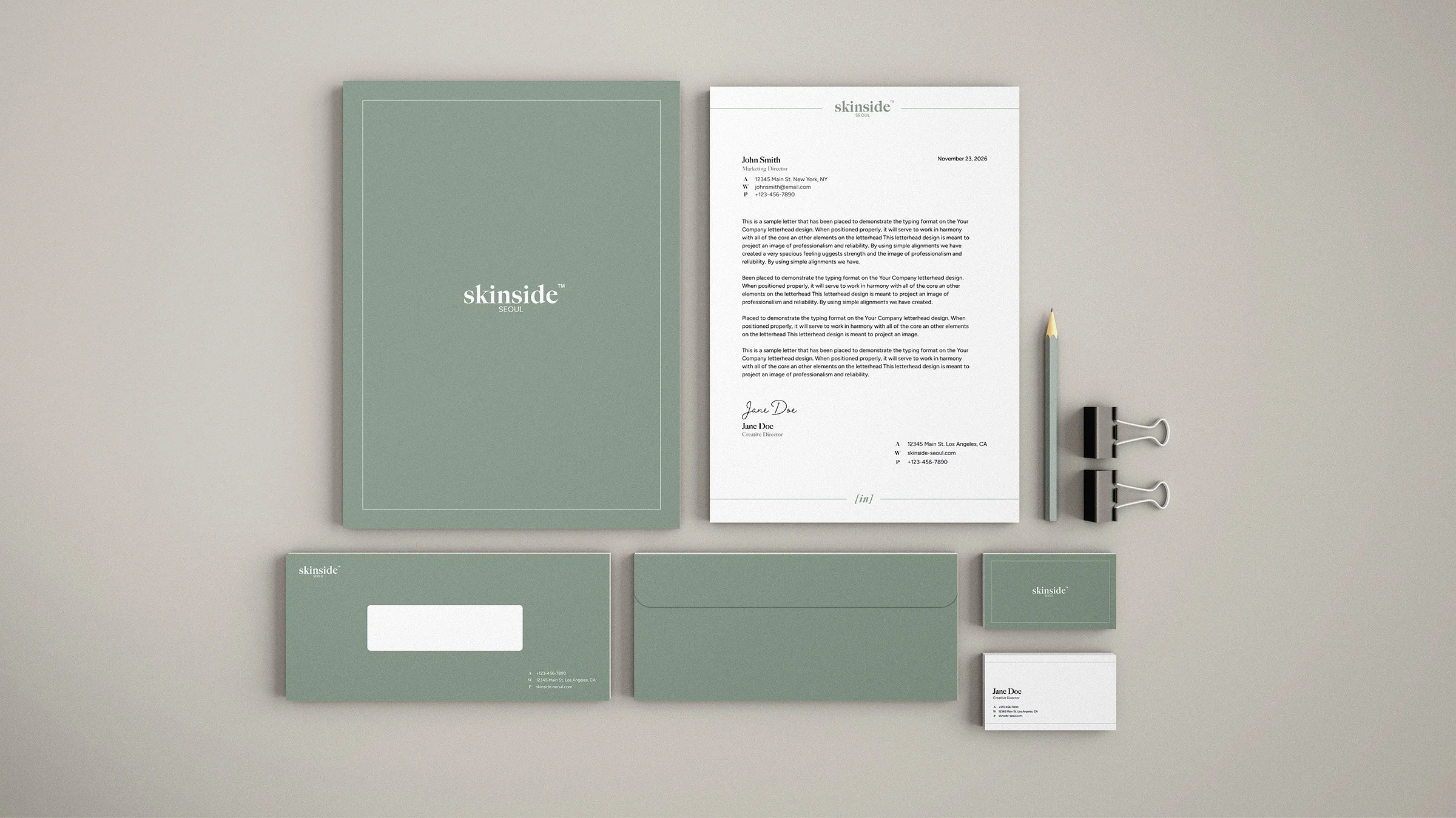 stationary set mockup