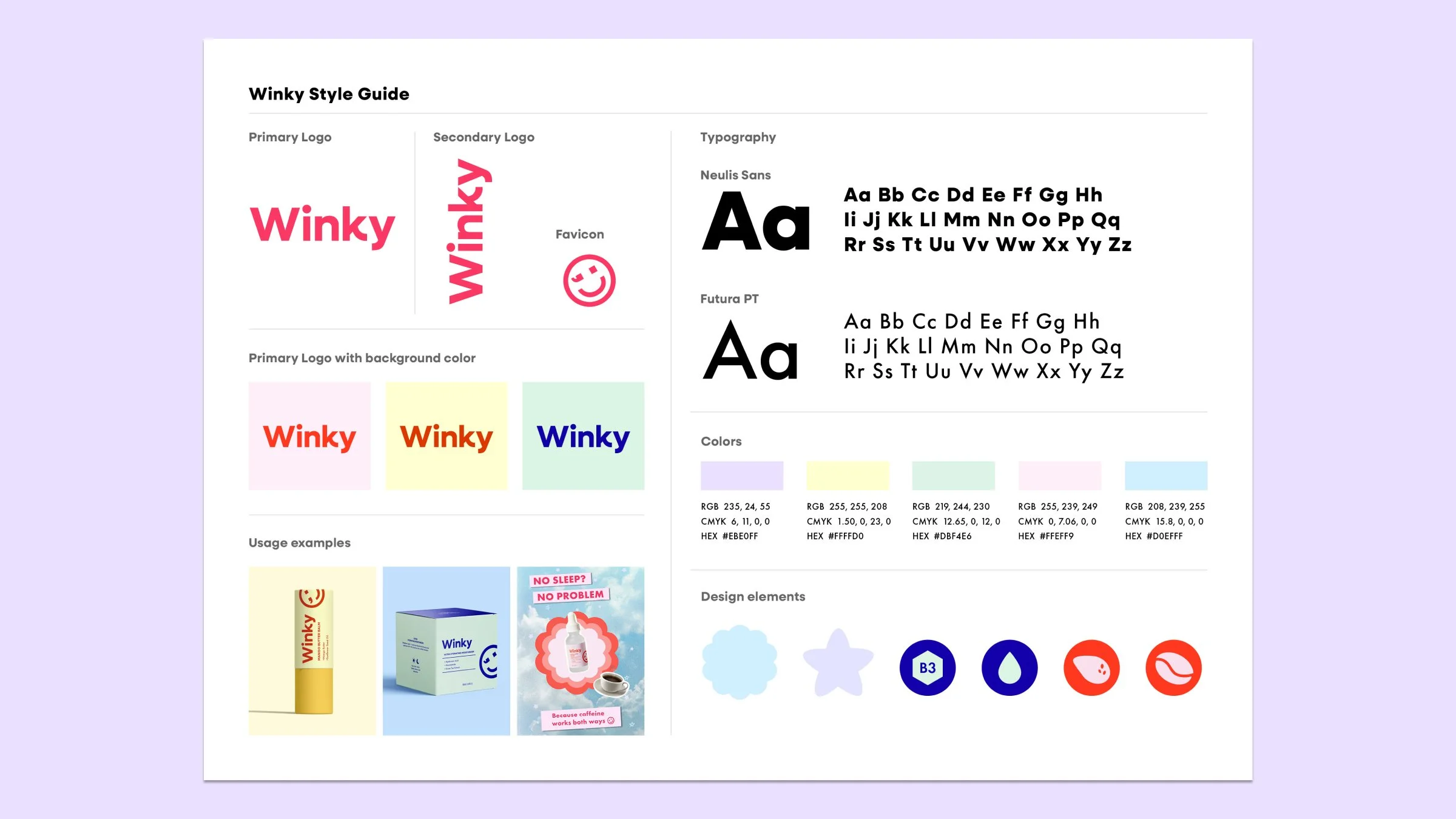 style guide for winky skincare