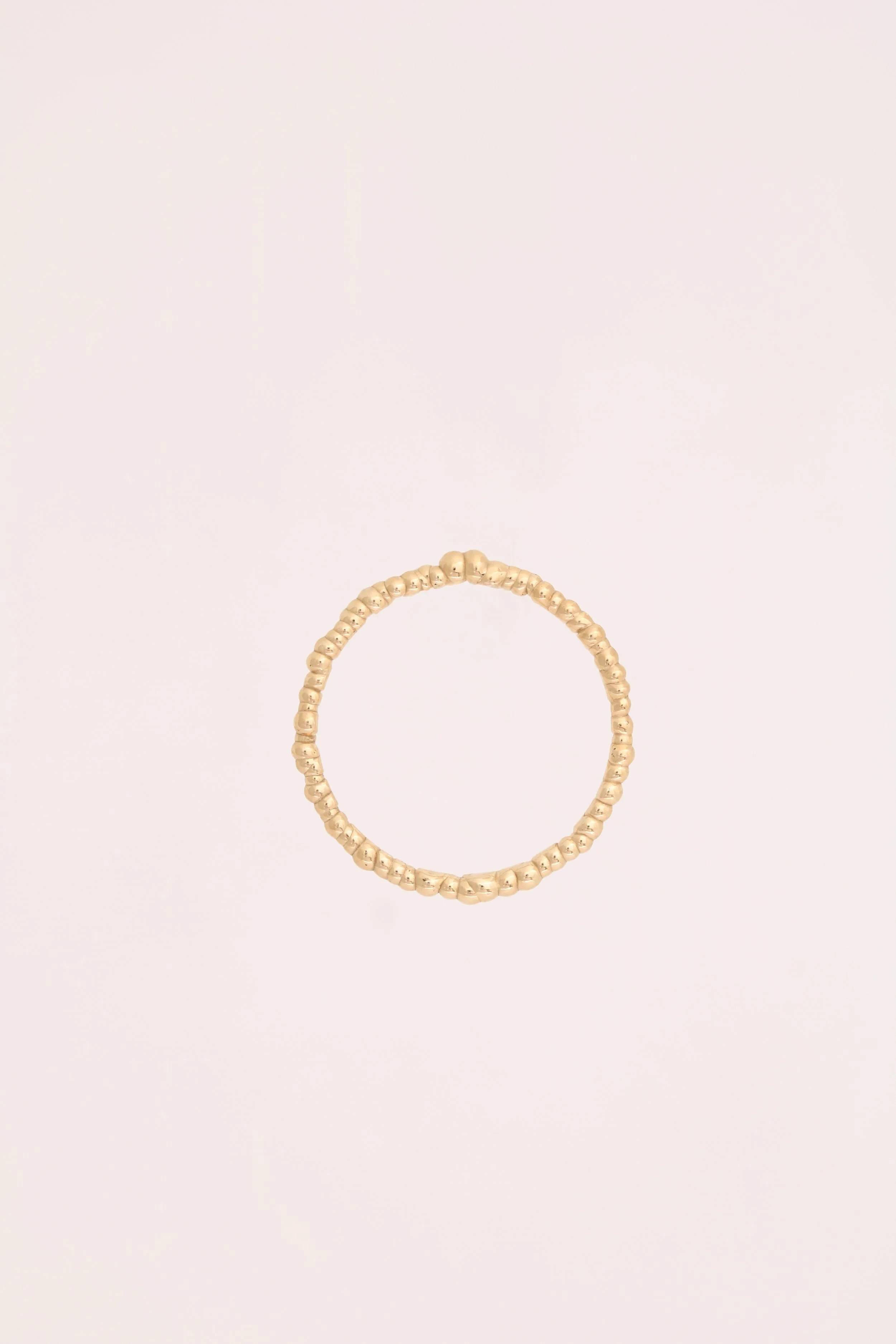 Solid 9ct Gold stacking ring with minimalist bubble design