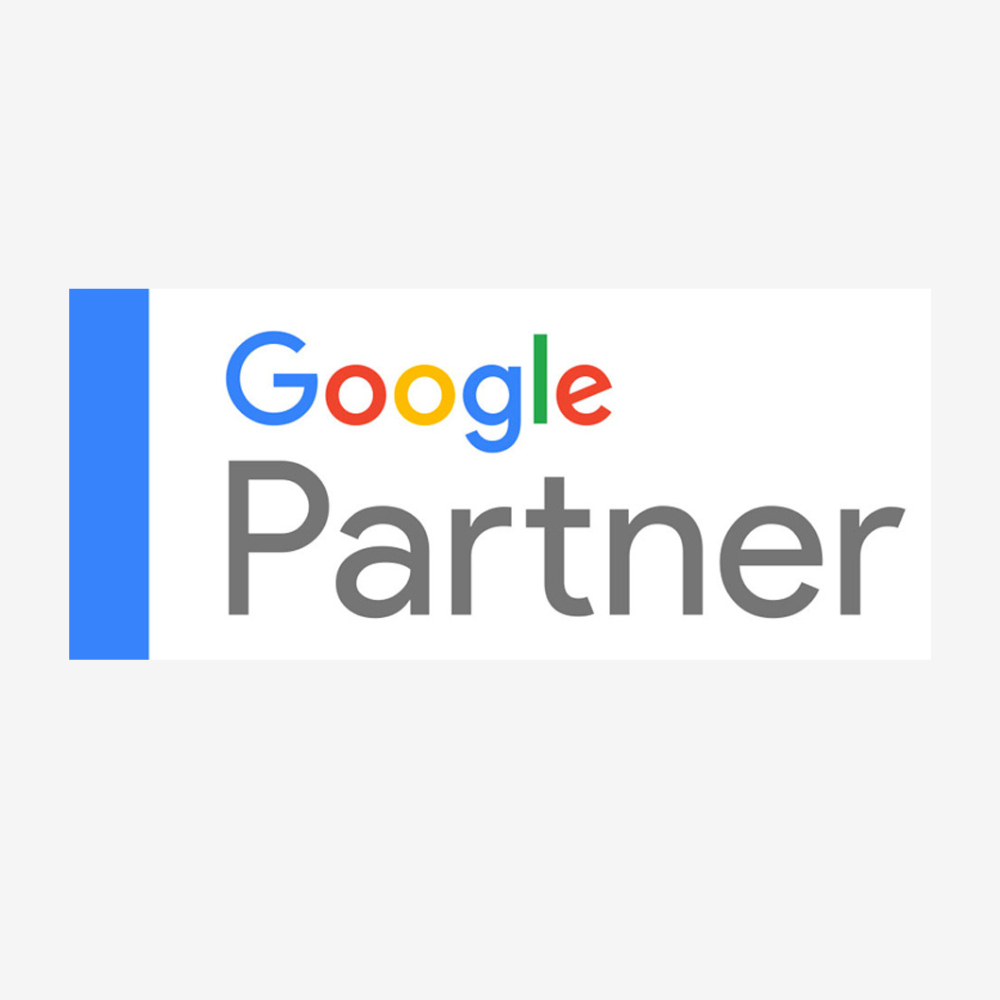 Logotipo de Google Partner con letras de colores y fondo blanco.
