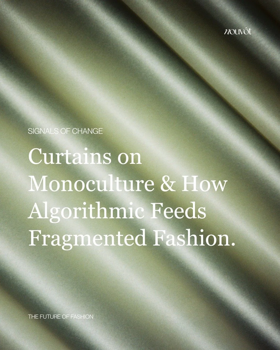 Ciao monoculture. 

Once upon a time we had "water cooler moments", made possible by the fact we all watched the same few channels of TV, listened to the same radio stations and shopped on the same high street. Today, algorithmic bubbles an