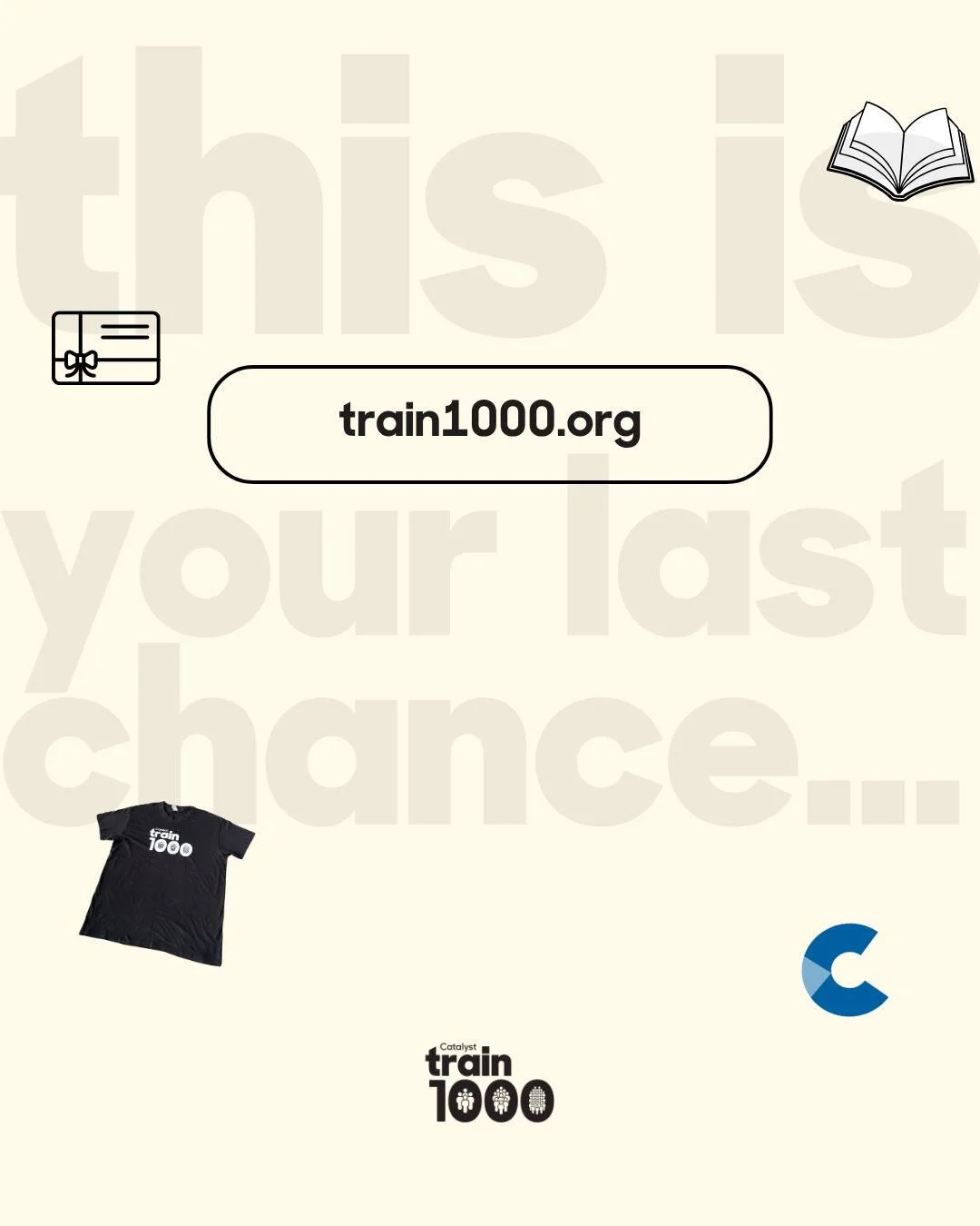 🌍 The Train1000 Festival Offer is still available!

Do you feel stirred to take the gospel to unreached places and spaces? Train1000 is a two-year journey designed to equip and release future church planters and pioneering leaders.

✨ Mentoring from