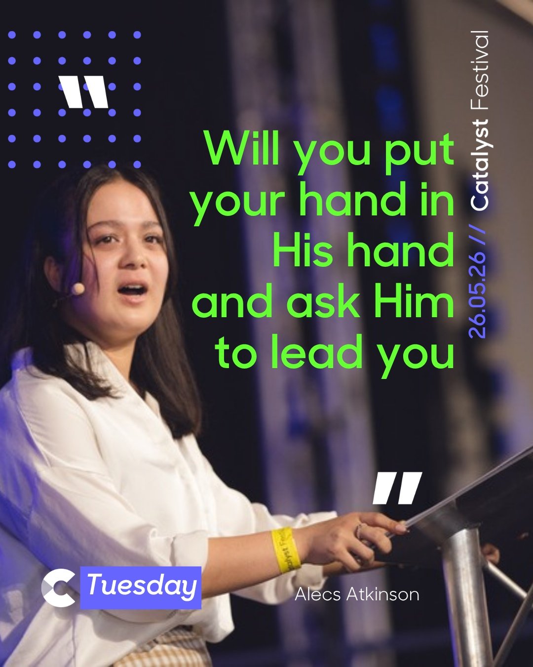 In our last main meeting on Tuesday morning, Alecs Atkinson spoke on the Parable of the Pearl from Matthew 13:45-46.

She asked if we are willing to give it all for Jesus, to rediscover the pearl of great price, recognise the cost, and ask God to rev