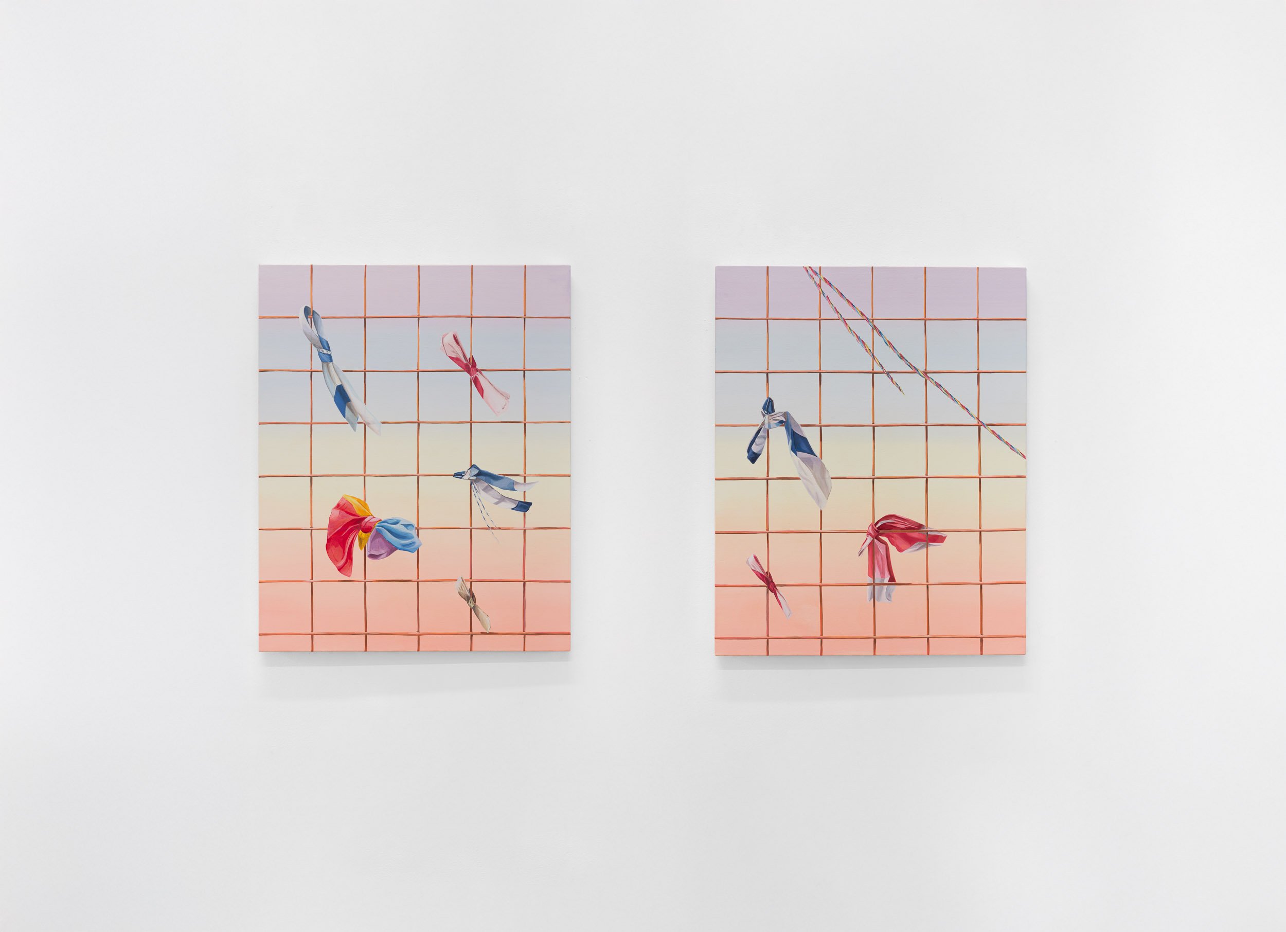 Sunset, Pairing, oil on canvas, 80 x 67 cm each
