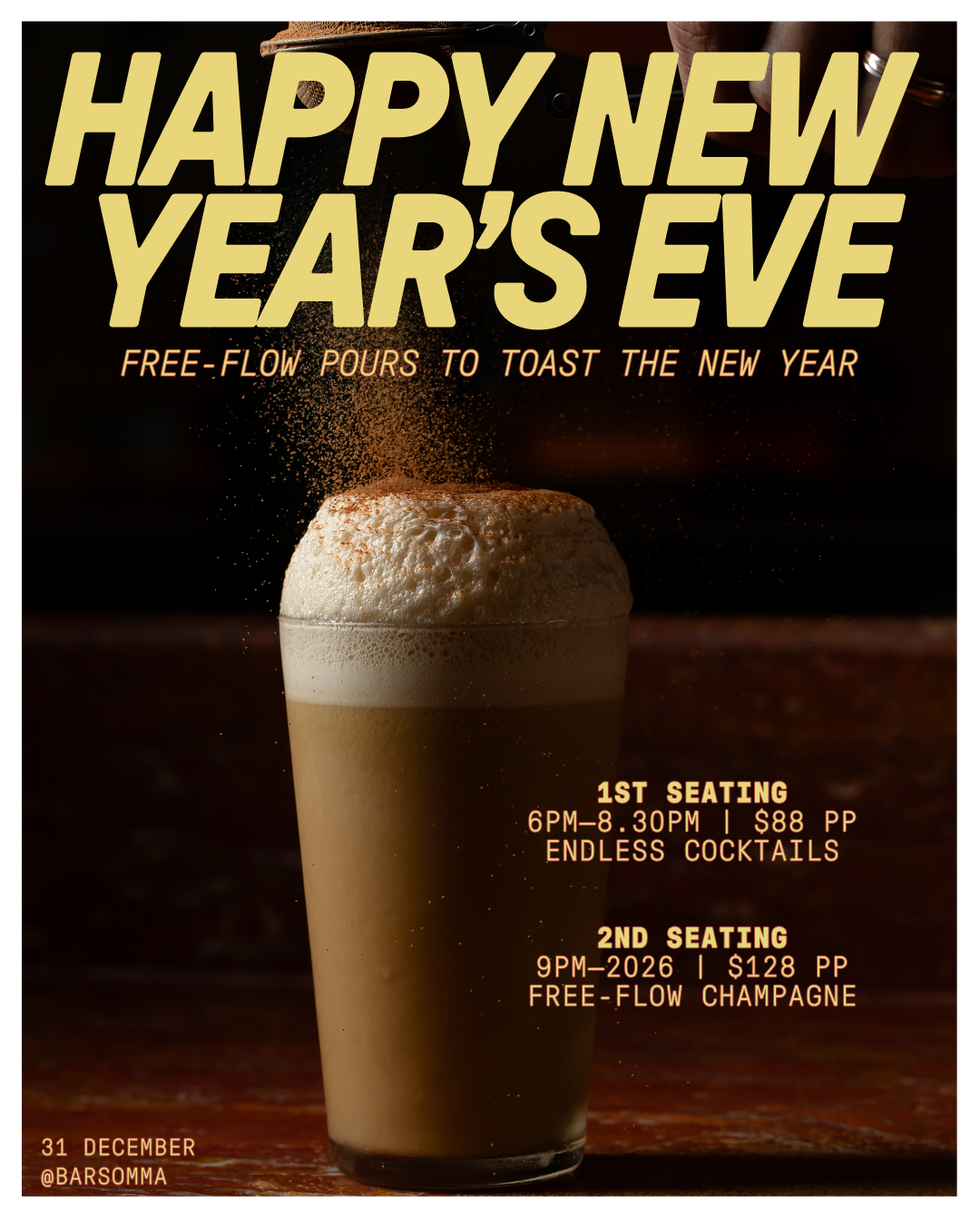 HAPPY NEW YEAR’S EVE AT BAR SOMMA