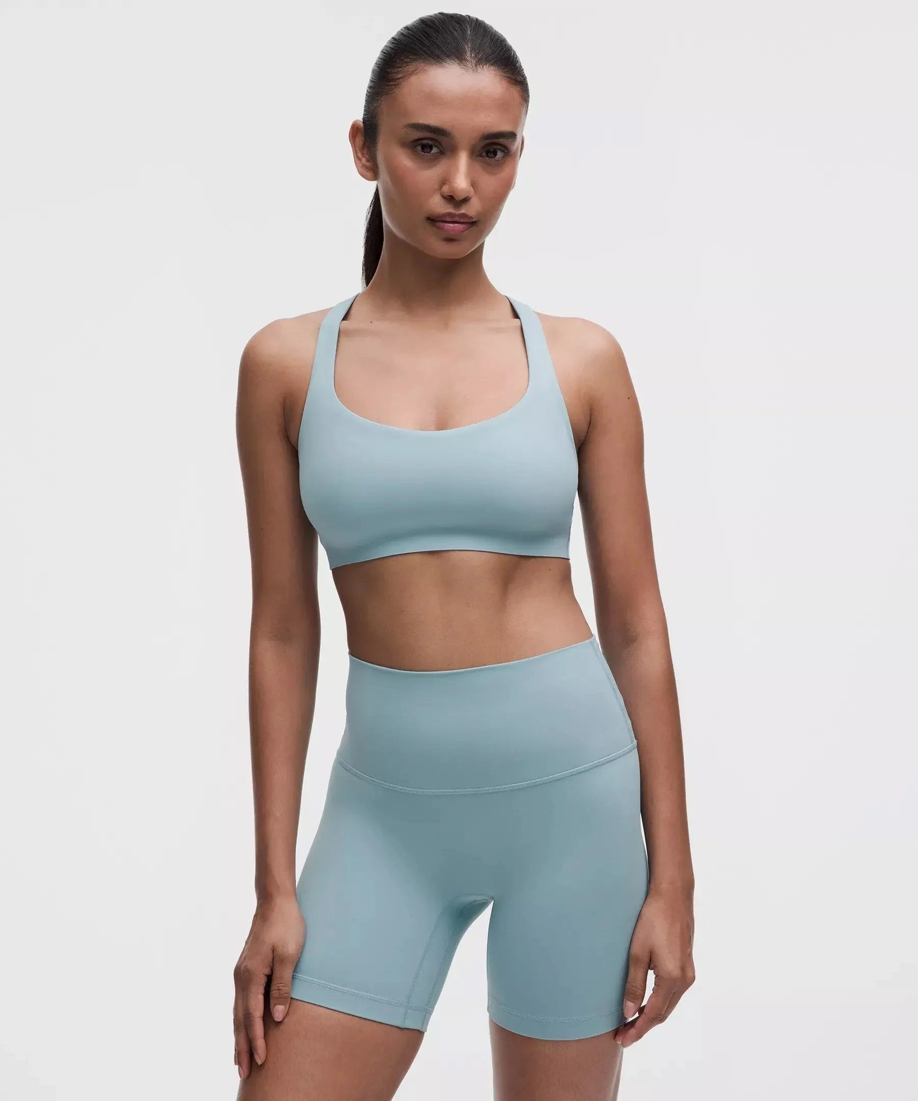 lululemon FlexyFlex Strappy Yoga Bra in Seafoam