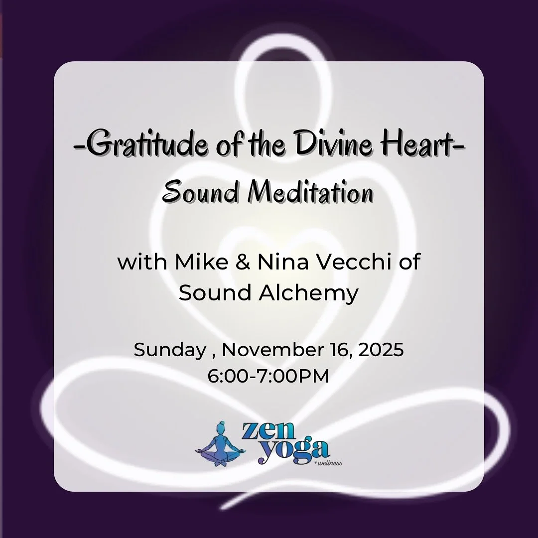 Sink deeply into the mystical tones of crystal singing bowls and chimes to then be swept away into the shimmering tones of the gong.&nbsp; We begin with a short meditation practice and continue the journey with guided imagery. 

Wear comfy clothing. 
