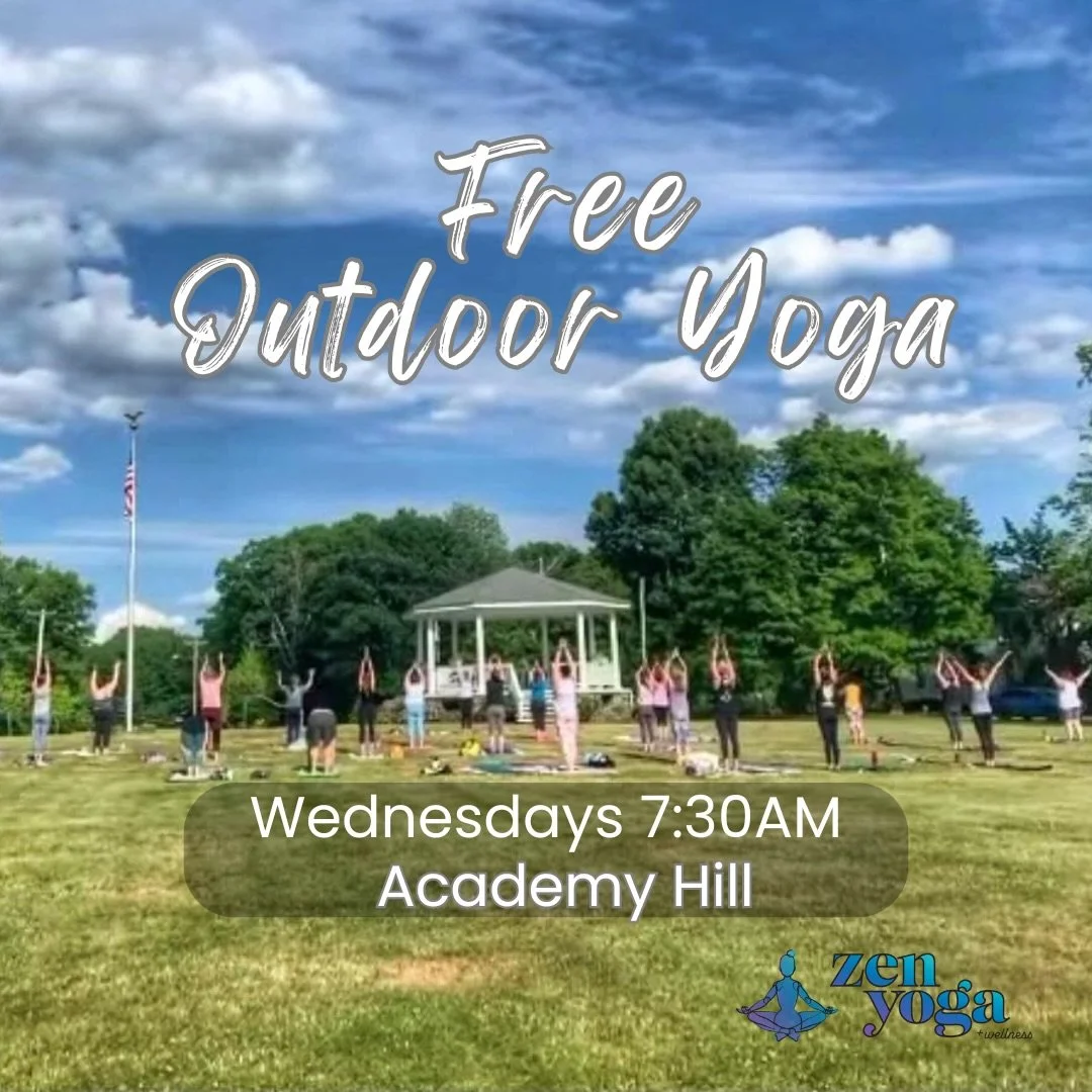 🌿☀️ Free Outdoor Yoga is Back☀️🌿

Join Vanessa every Wednesday at 7:30 AM on Academy Hill for a refreshing all-levels yoga class in the invigorating morning sun! 

Whether you&rsquo;re brand new to yoga or have been practicing for years, these clas