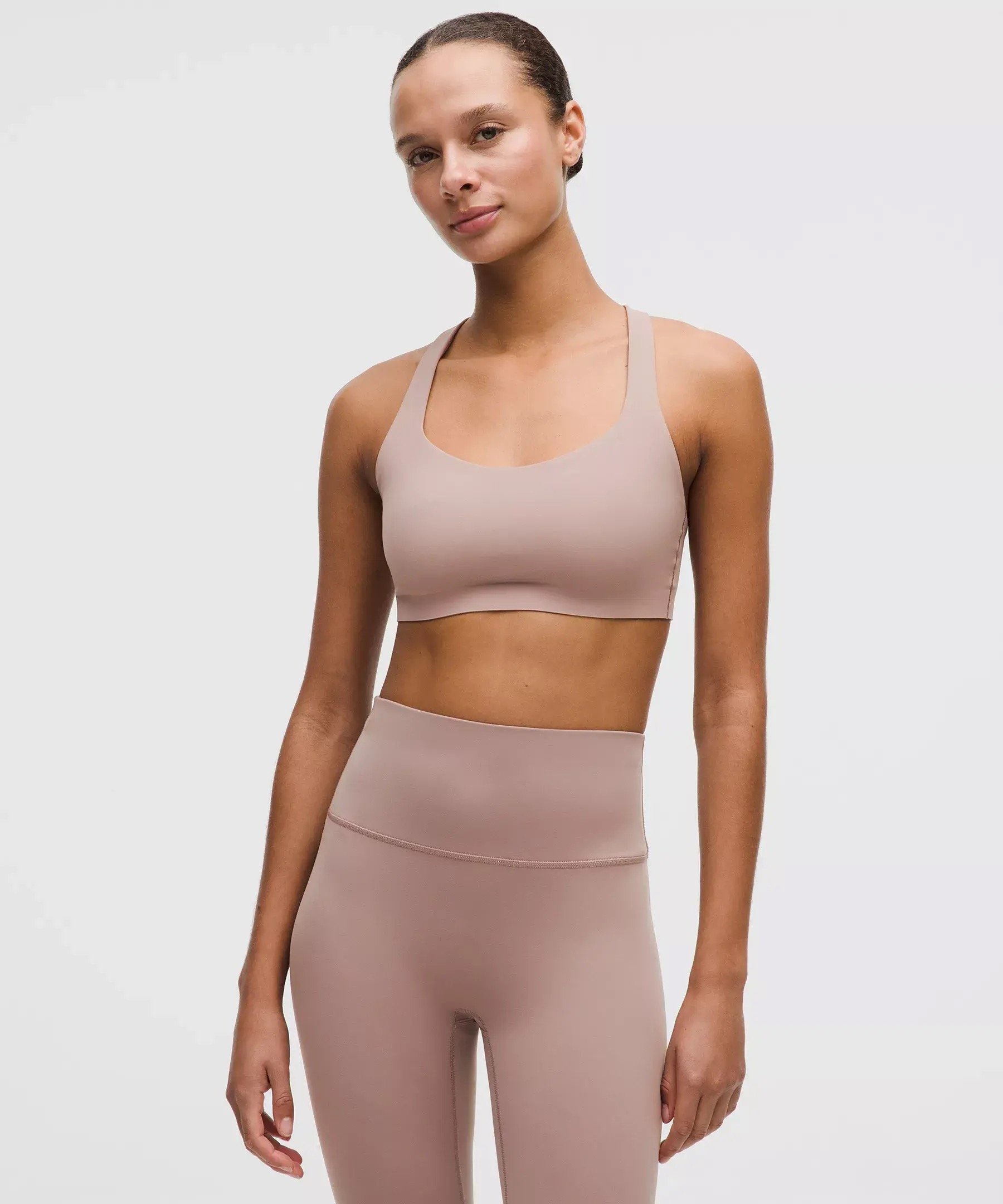 lululemon FlexyFlex Strappy Yoga Bra in Ashen Rose