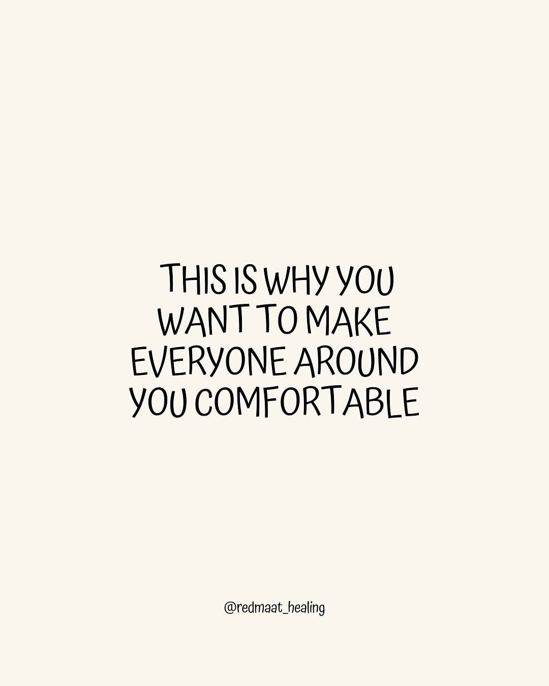 Ever find yourself always trying to make everyone around you comfortable, even at the expense of your own peace? 

🌀 It&rsquo;s an empathetic instinct to want others to feel good, but when this becomes your constant priority, it can lead to burnout,