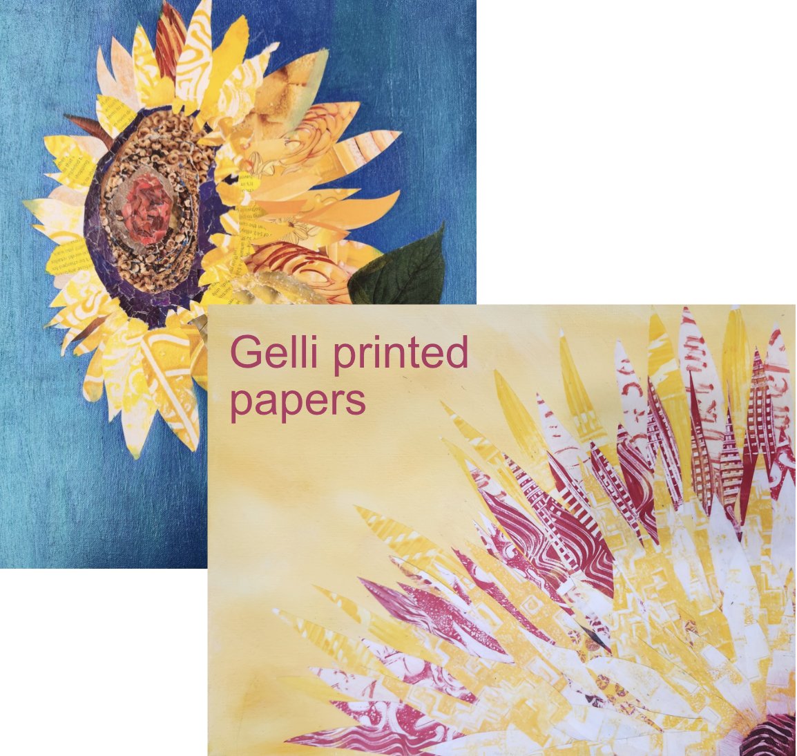 Using gelli prints - collage