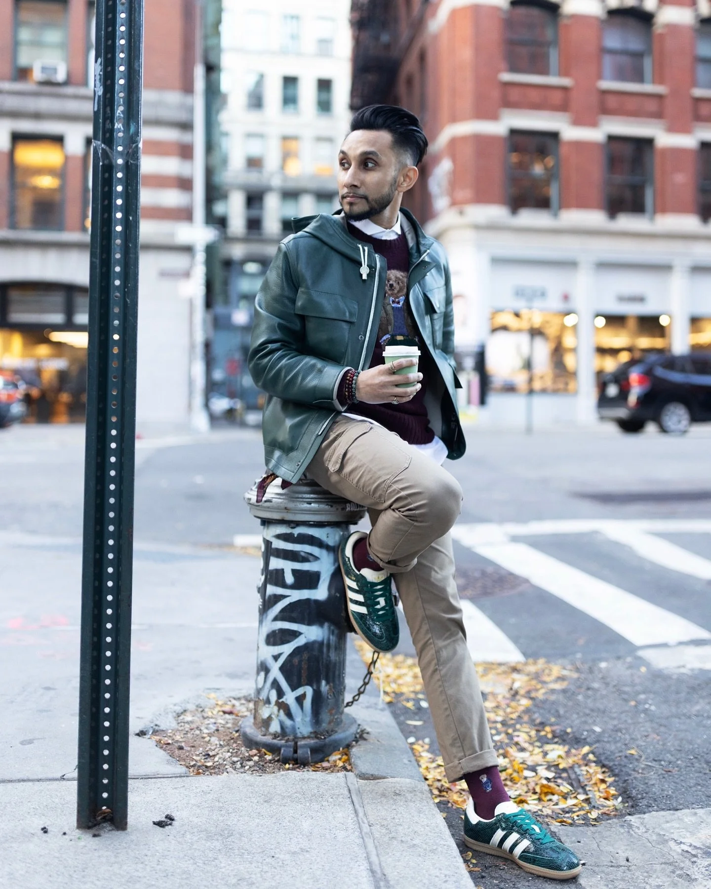 &ldquo;Fashion is about dressing according to what&rsquo;s fashionable. Style is more about being yourself&hellip;&rdquo; 
📸 @fahadmalik 

Fit: Jacket @burberry Pants @asos Rings @craftd @gucci Sweater &amp; Socks @ralphlauren Shirt @suitsupply Snea