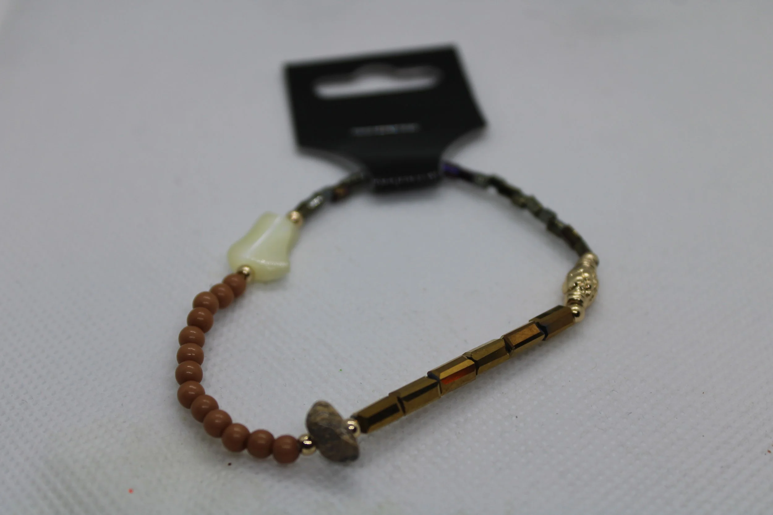 Neutral Multicolor Beaded Bracelet With Stones