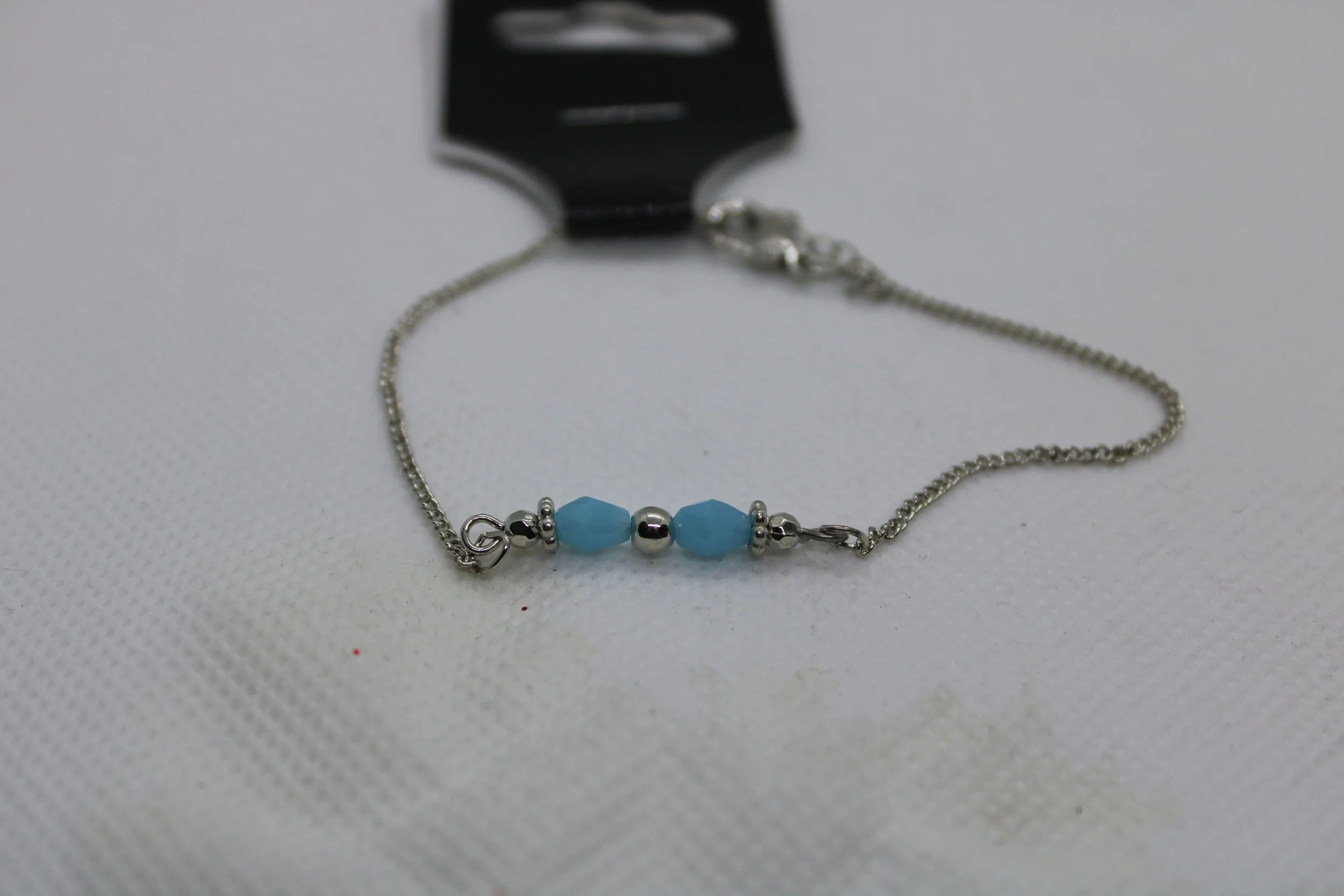 Silver & Blue Dainty Bracelet