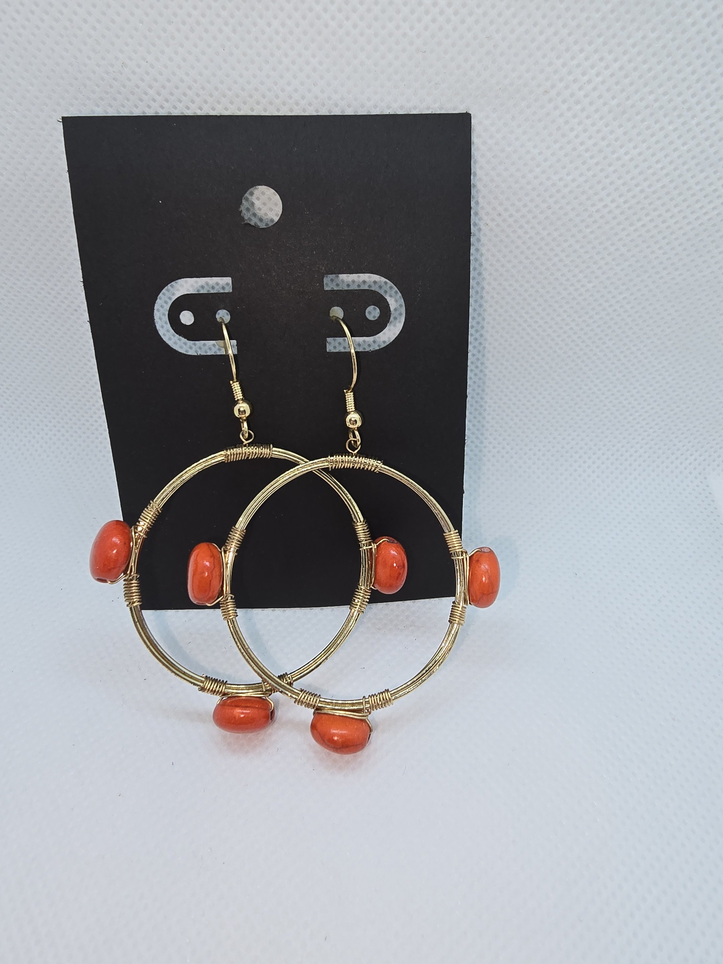Fire & Gold Hoop Earring