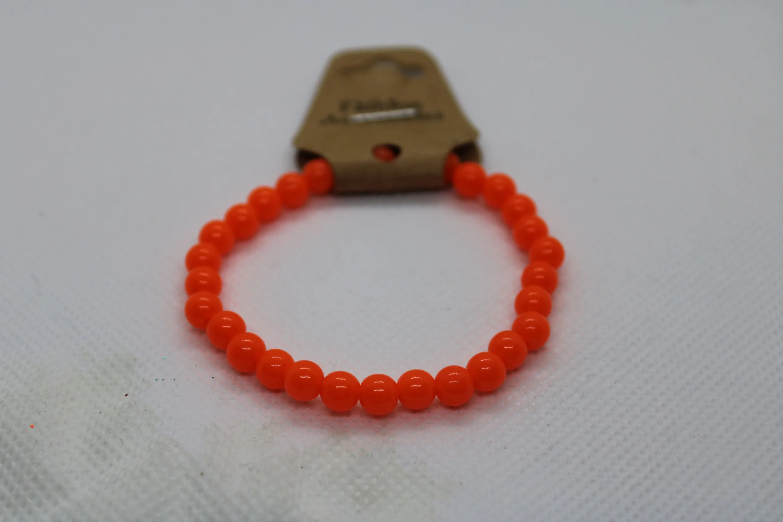 Children's Orange Beaded Bracelet
