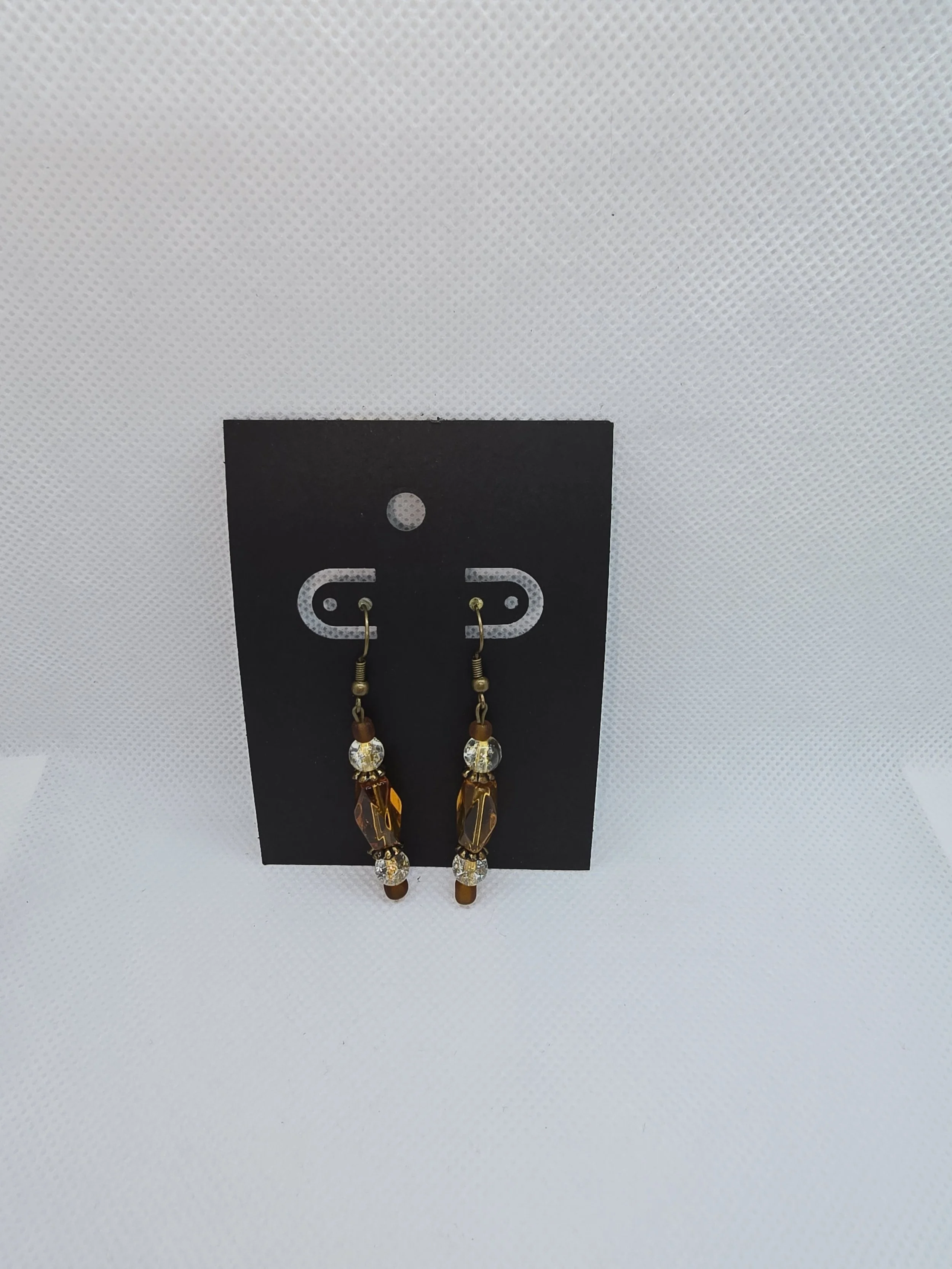 Topaz & Bronze Hanging Earrings