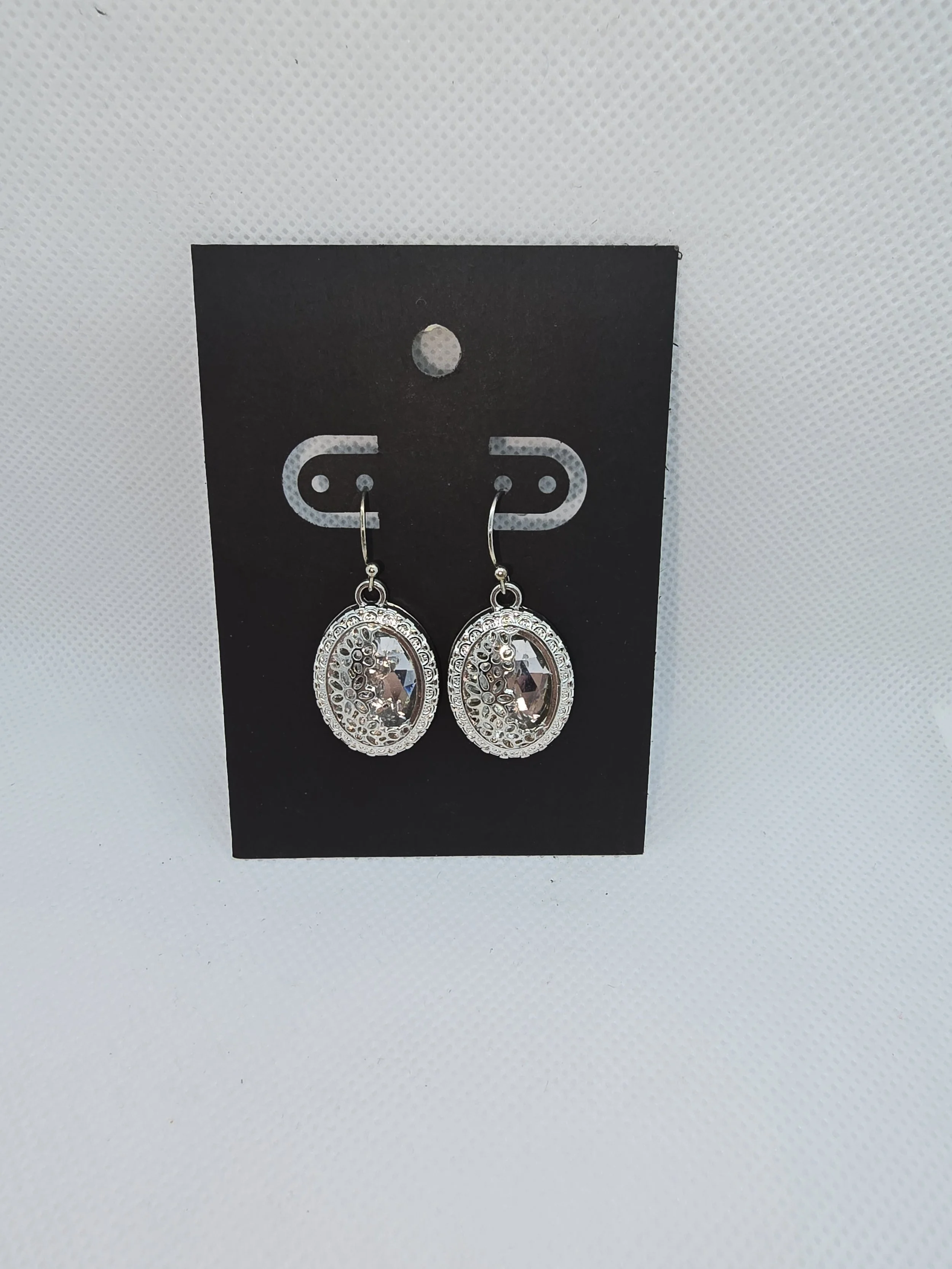 Unique Silver Flower Hanging Earrings