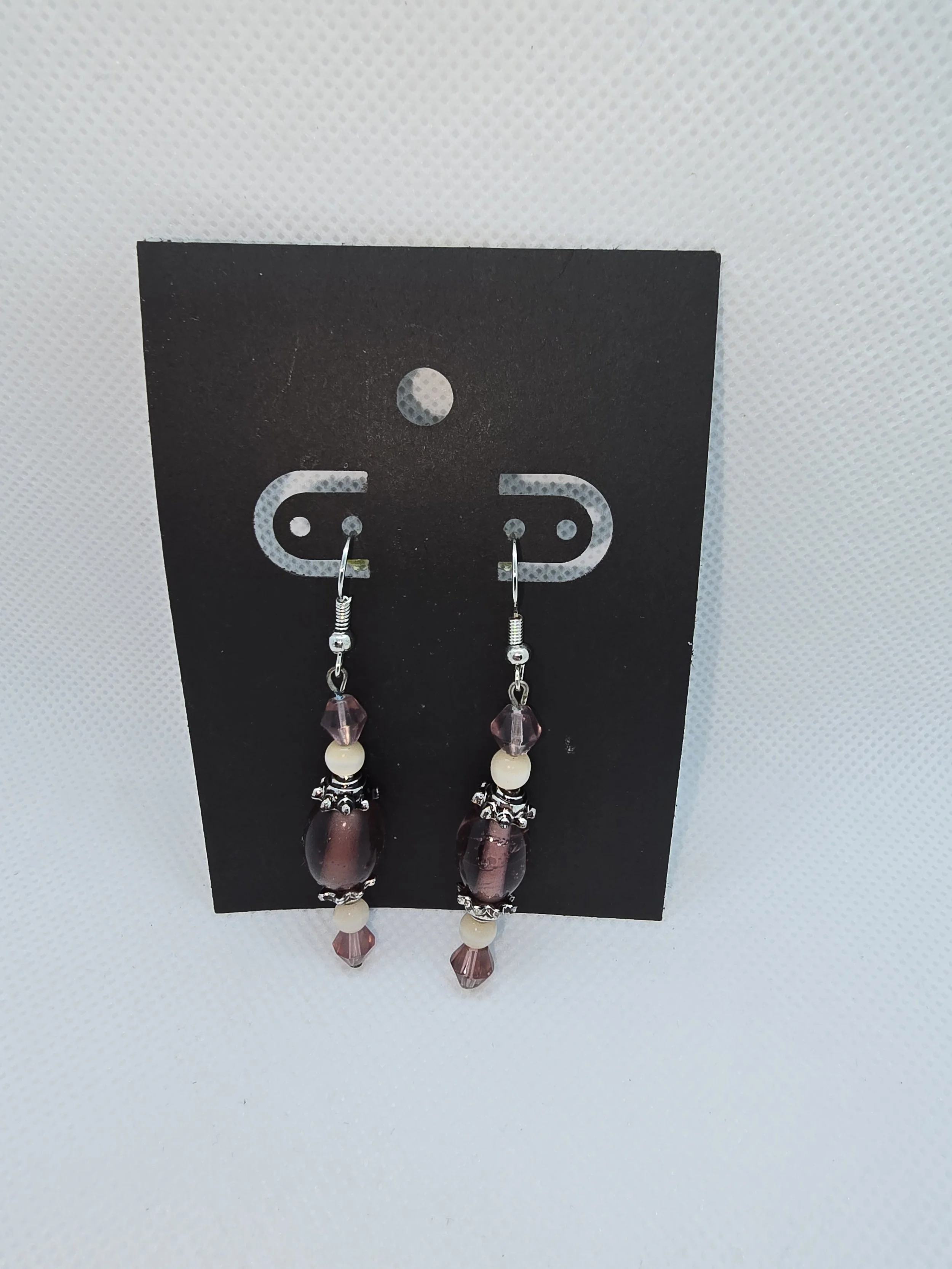 Plum & Pearl Hanging Earrings