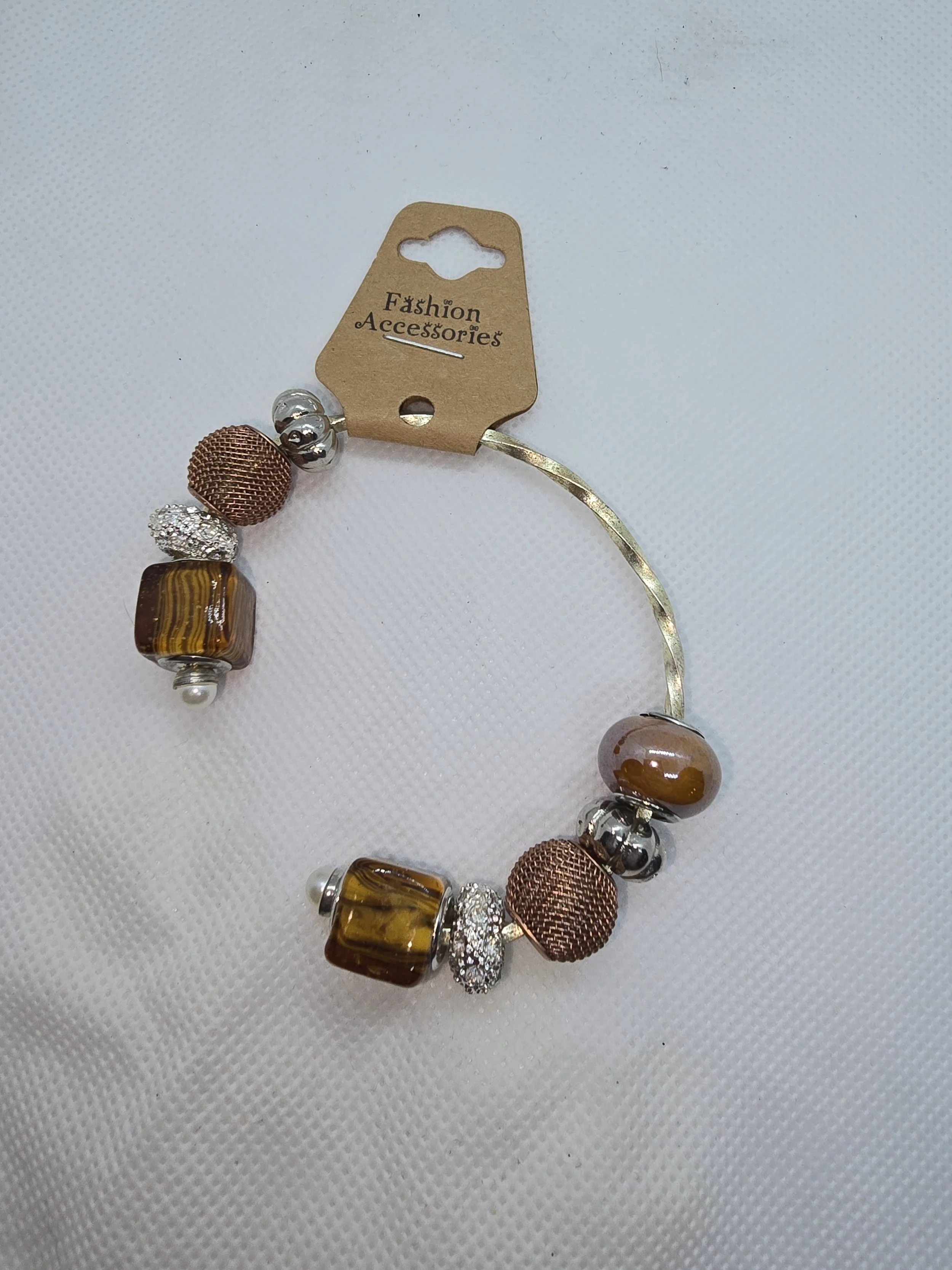 Bronze, Gold & Silver Bangle Bracelet
