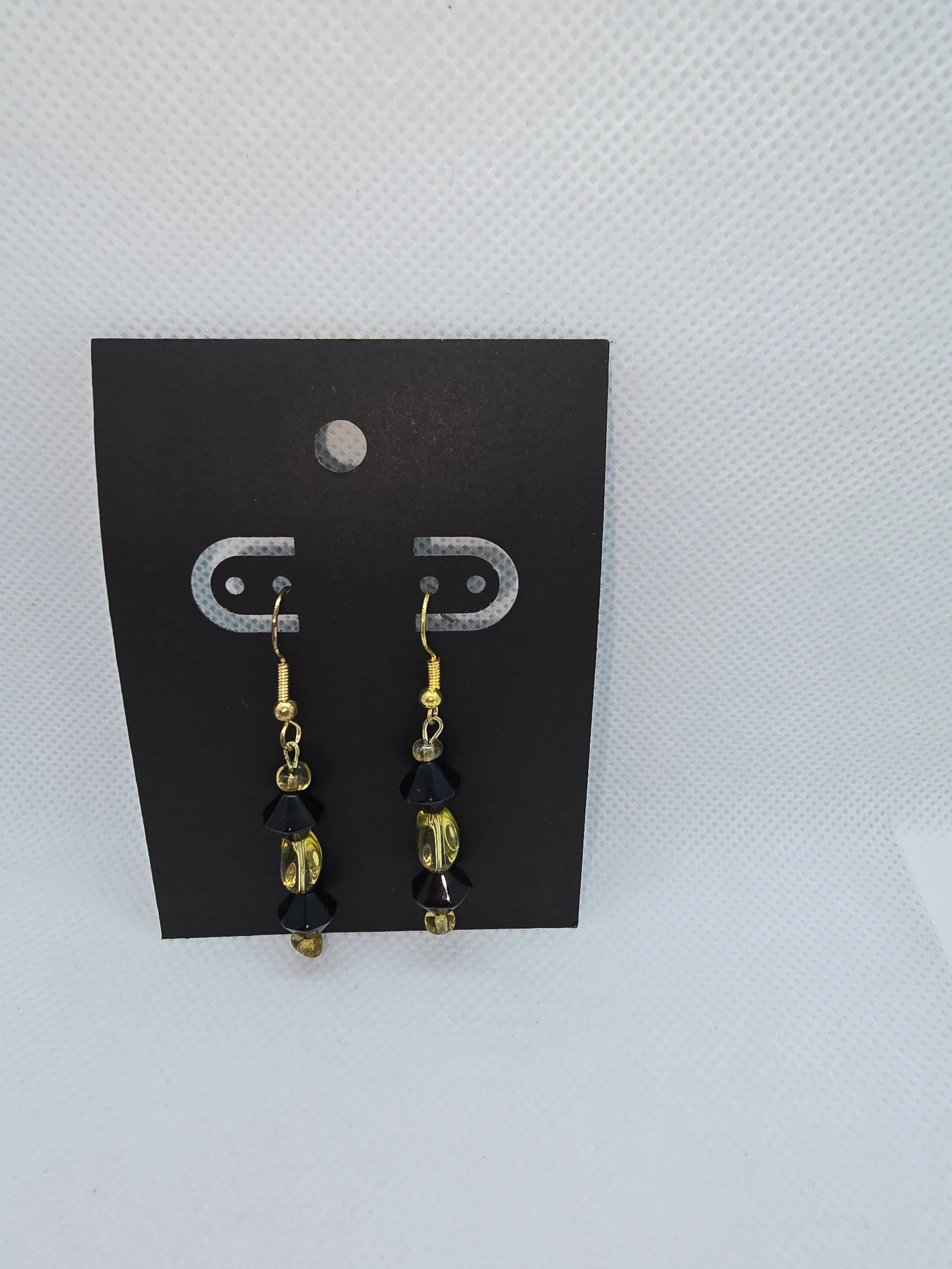 Gold & Black Hanging Earrings