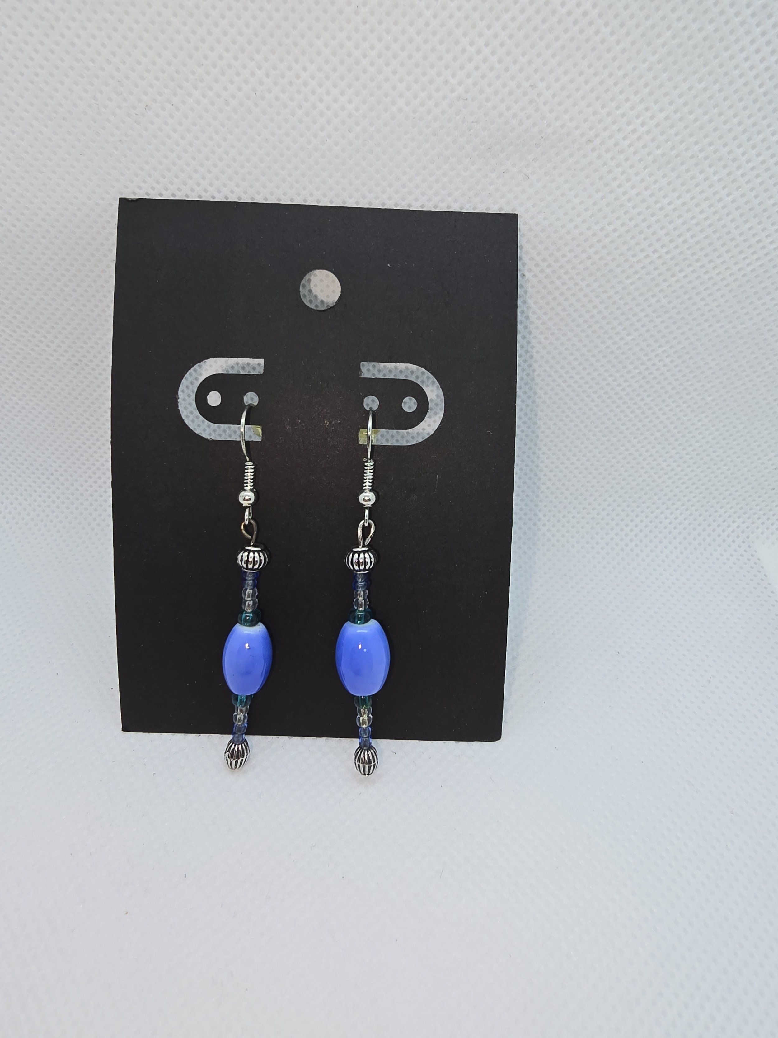 Silver & Blue Hanging Earring