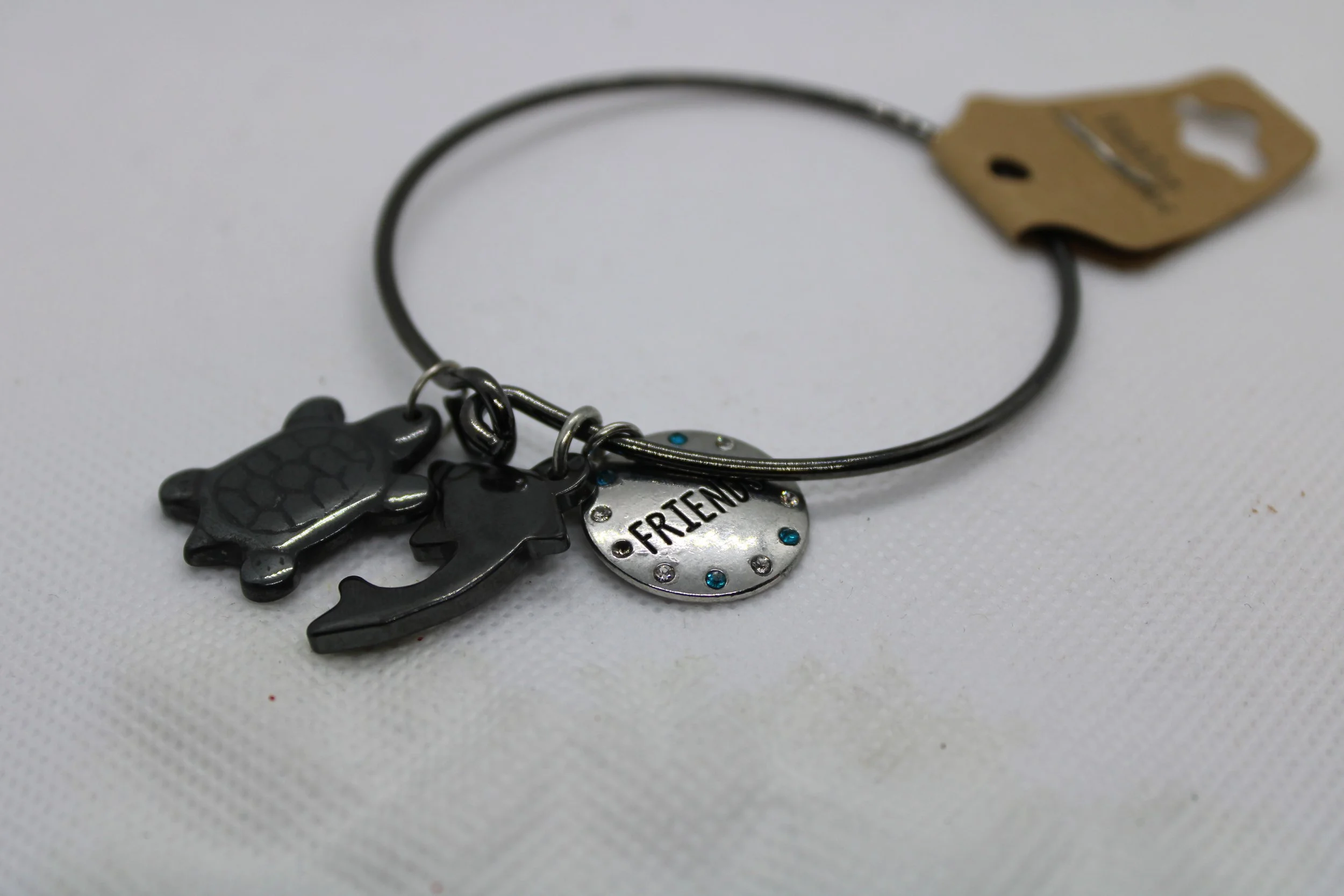 Friends Bangle With Turtle And Dolphin