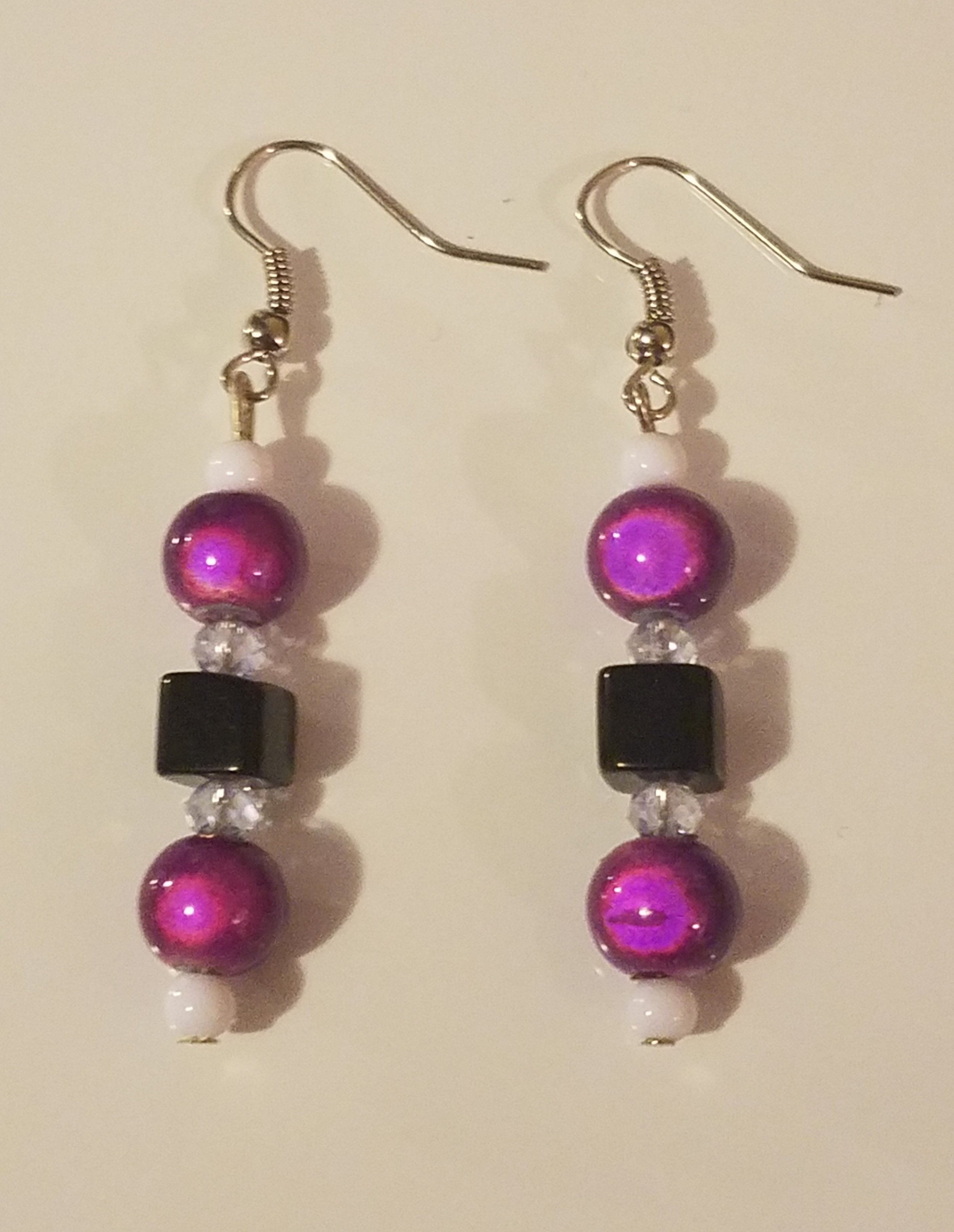 Purple & Black Earrings