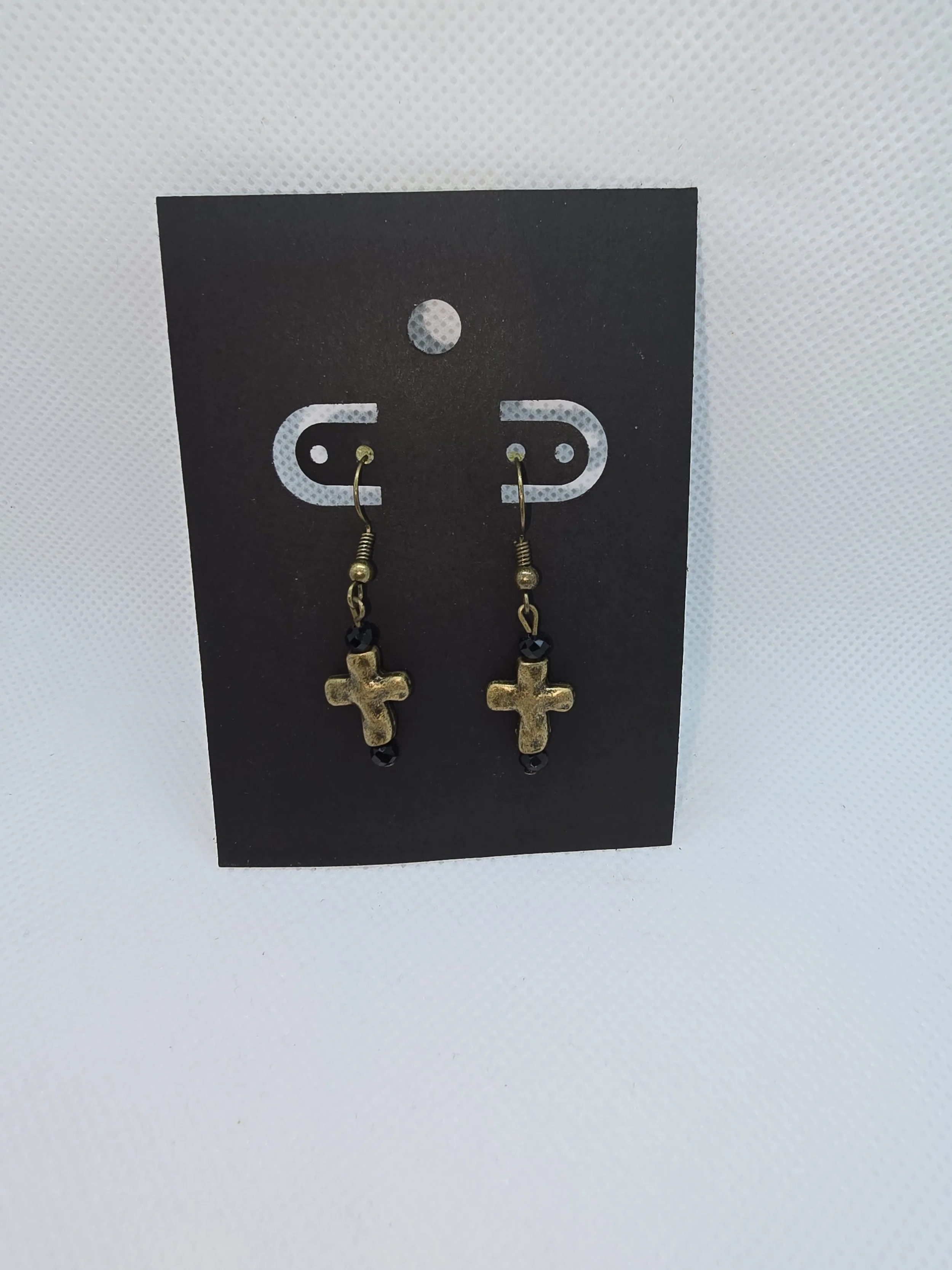 Rustic Cross Hanging Earring