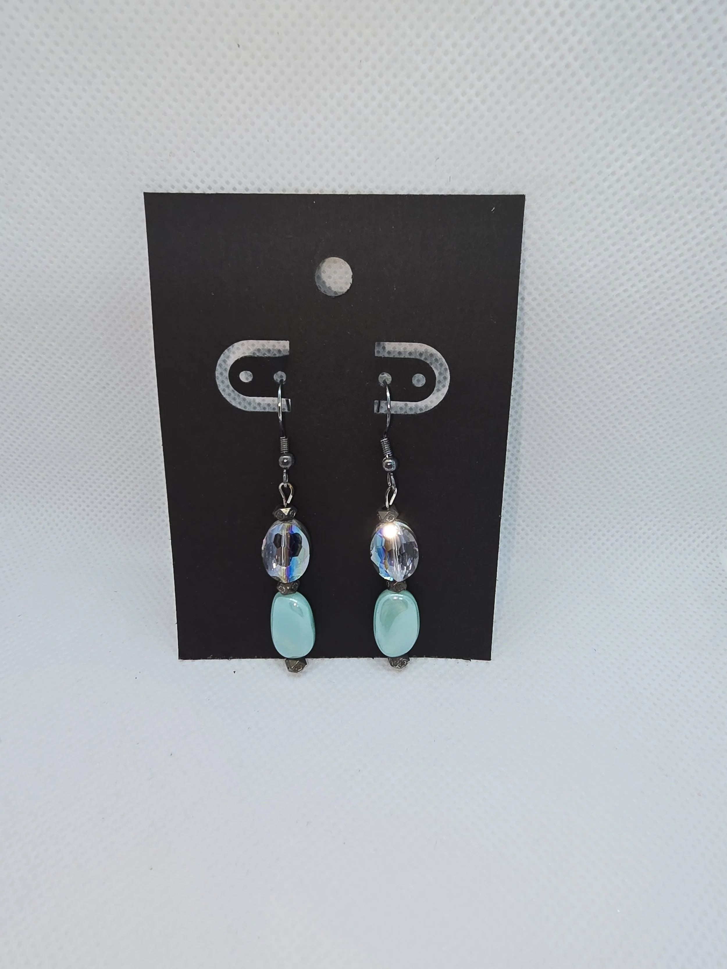 Iridescent & Blue Hanging Earring