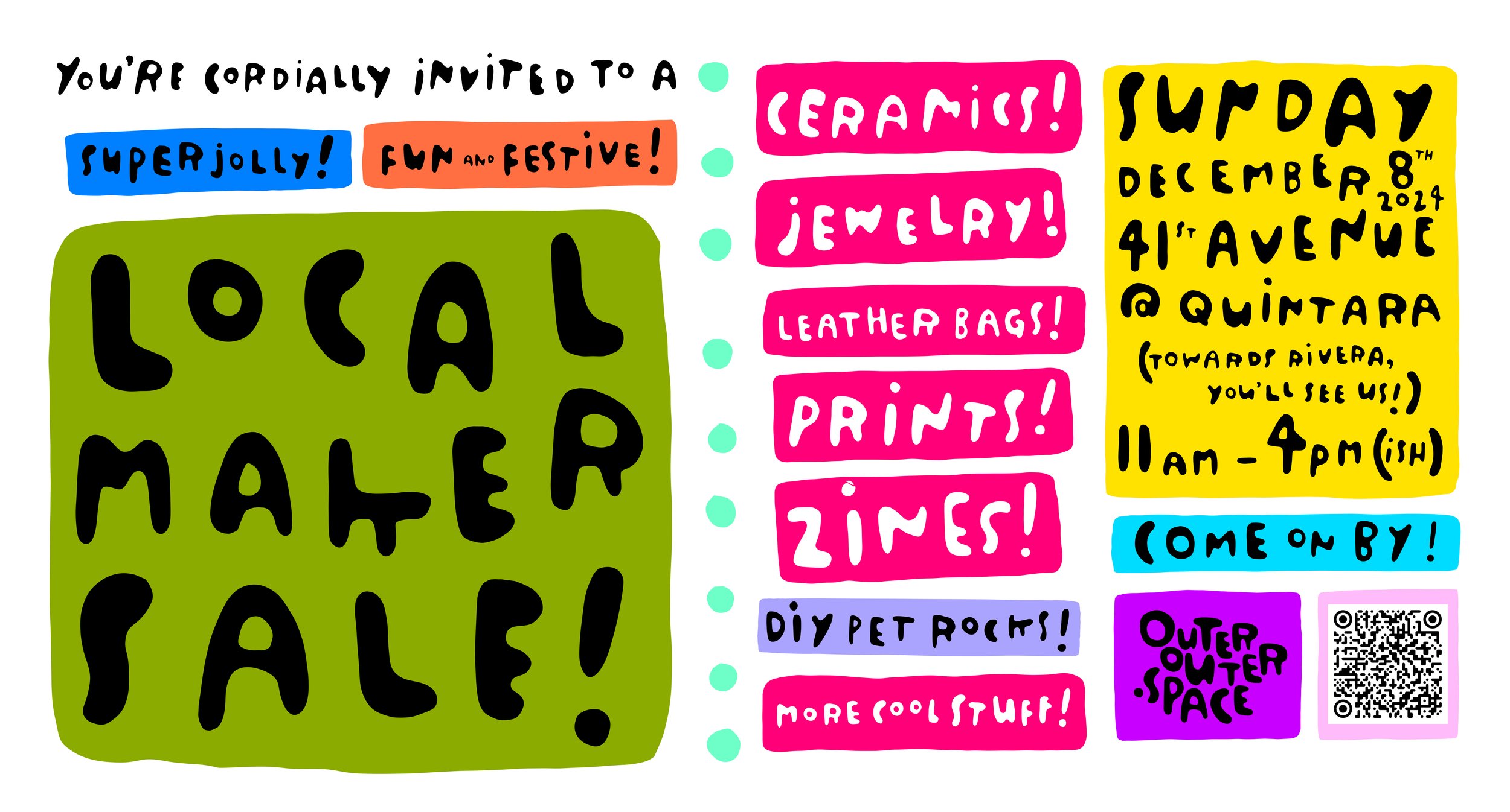 SUPER JOLLY! FUN AND FESTIVE! LOCAL MAKER SALE!