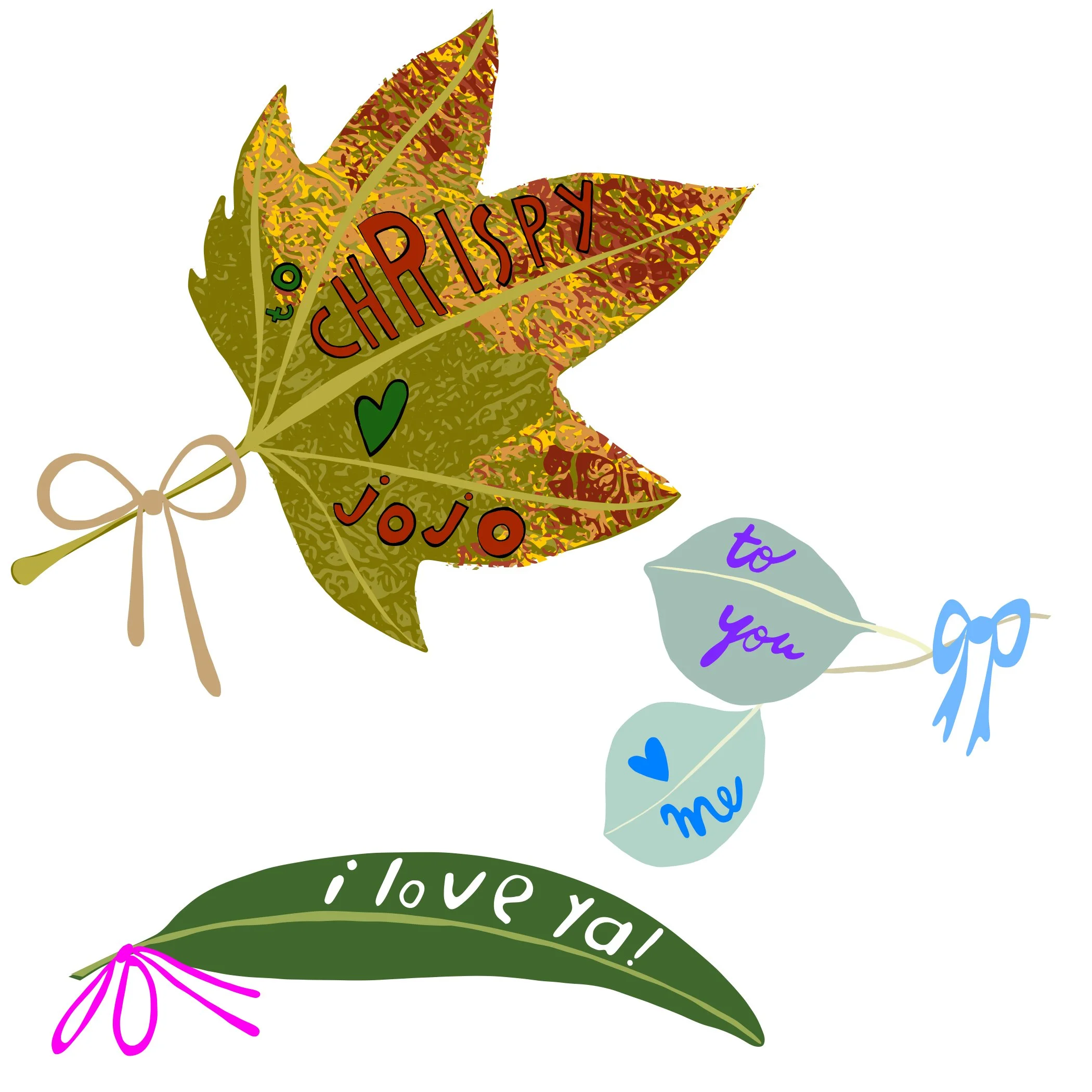   MAKE •••  Leaf Gift Labels!  With leaf, from me to you .  