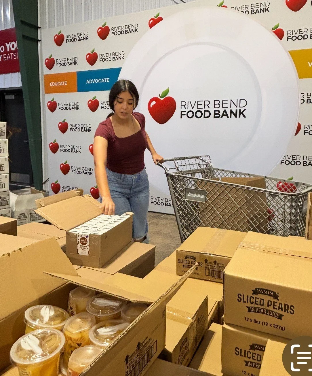 Volunteering at River Bend Food Bank