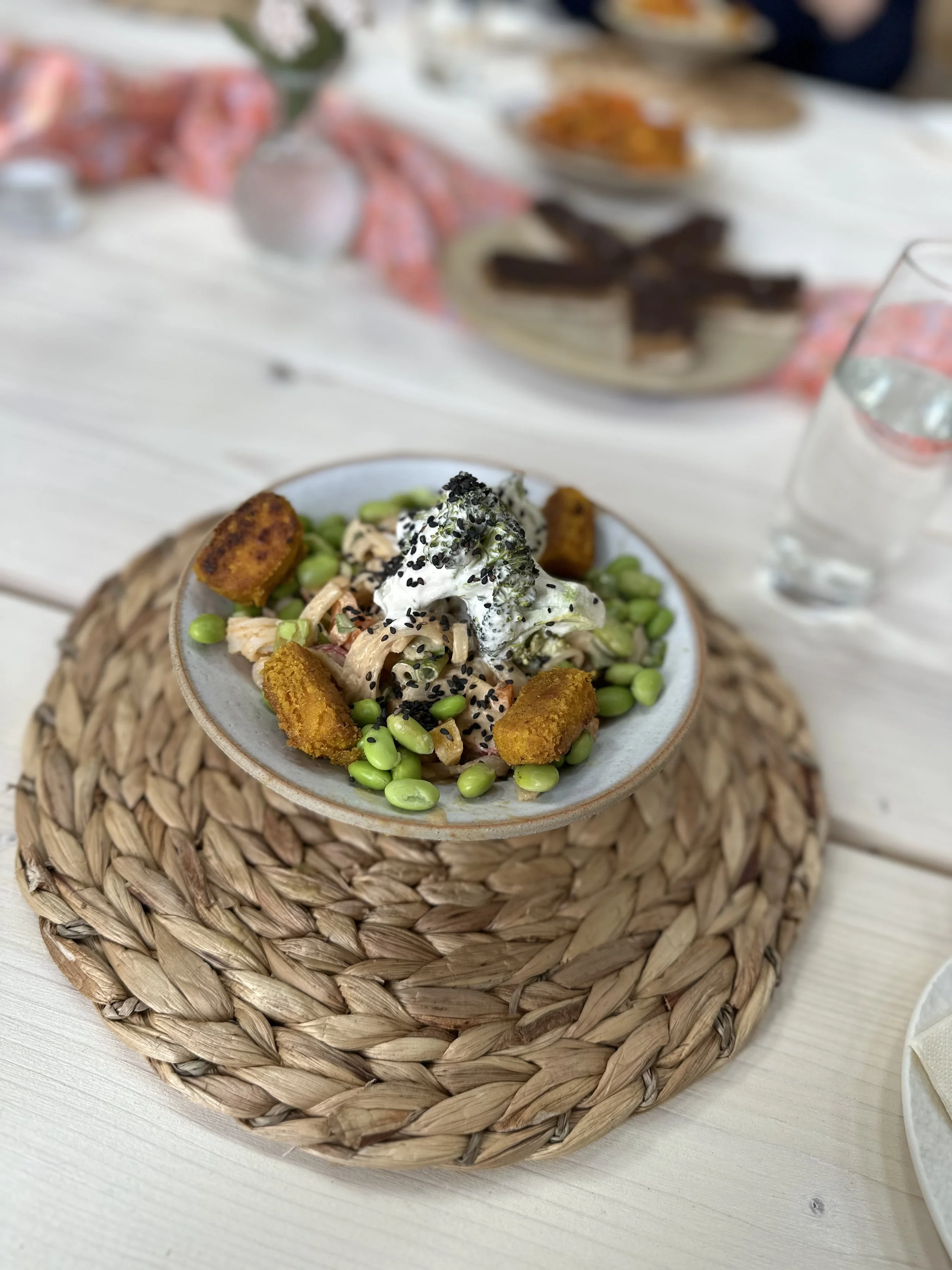 vegetarian homemade retreat meal