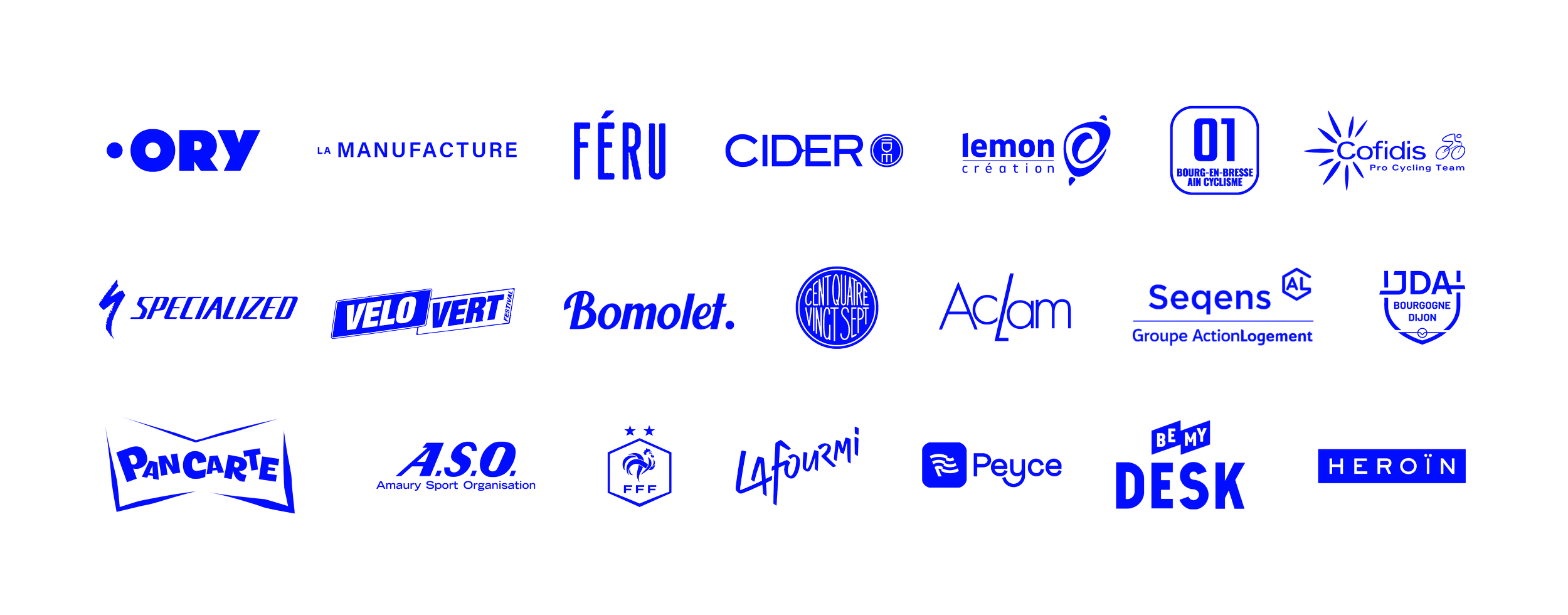 Logos de diverses marques m'ayant fait confiance.
