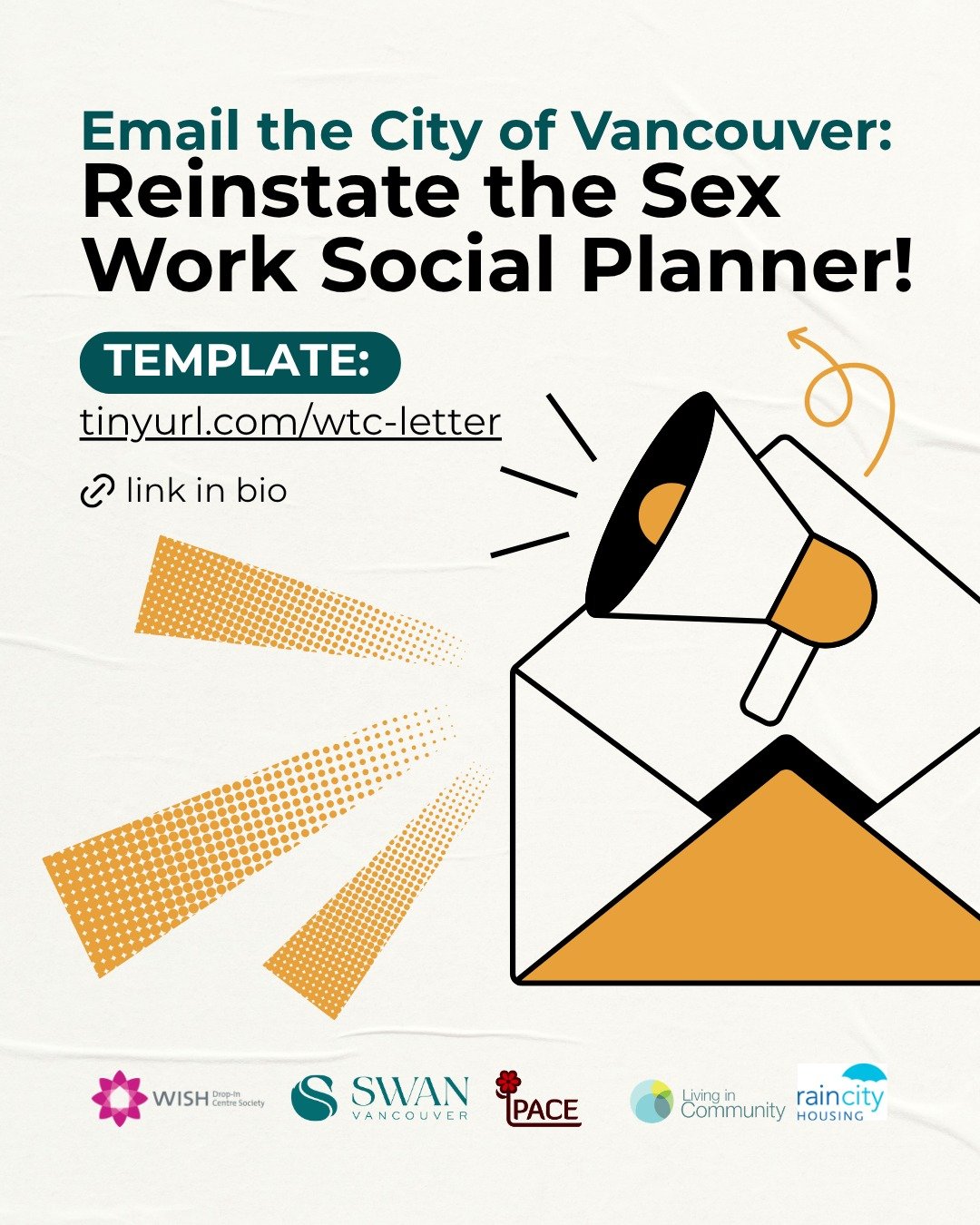 Email the City of Vancouver to reinstate the Sex Work Social Planner