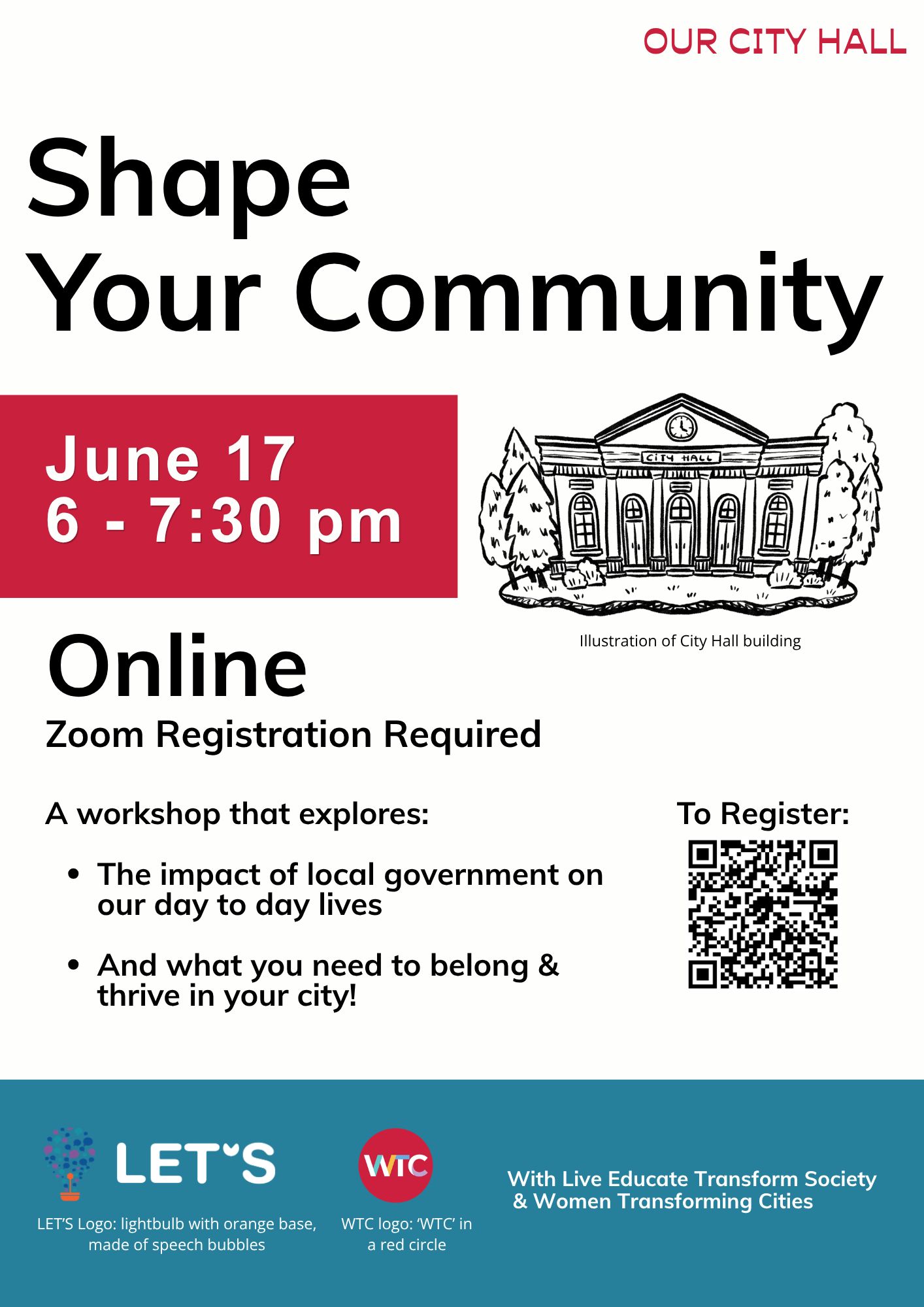 Shape Your Community with LET’S (Zoom)