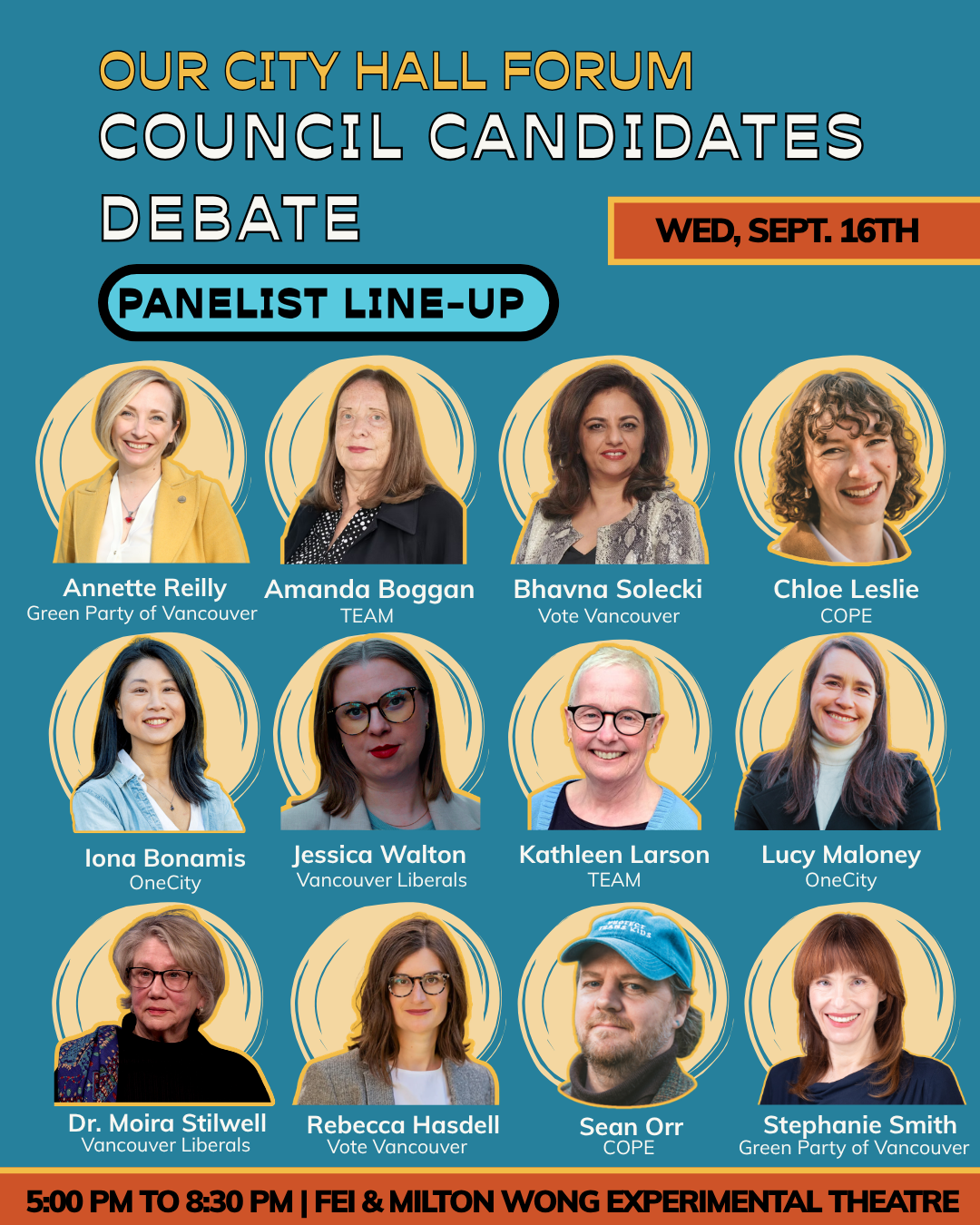 Announcing the Panelists for the Our City Hall Forum: Council Candidates Debate