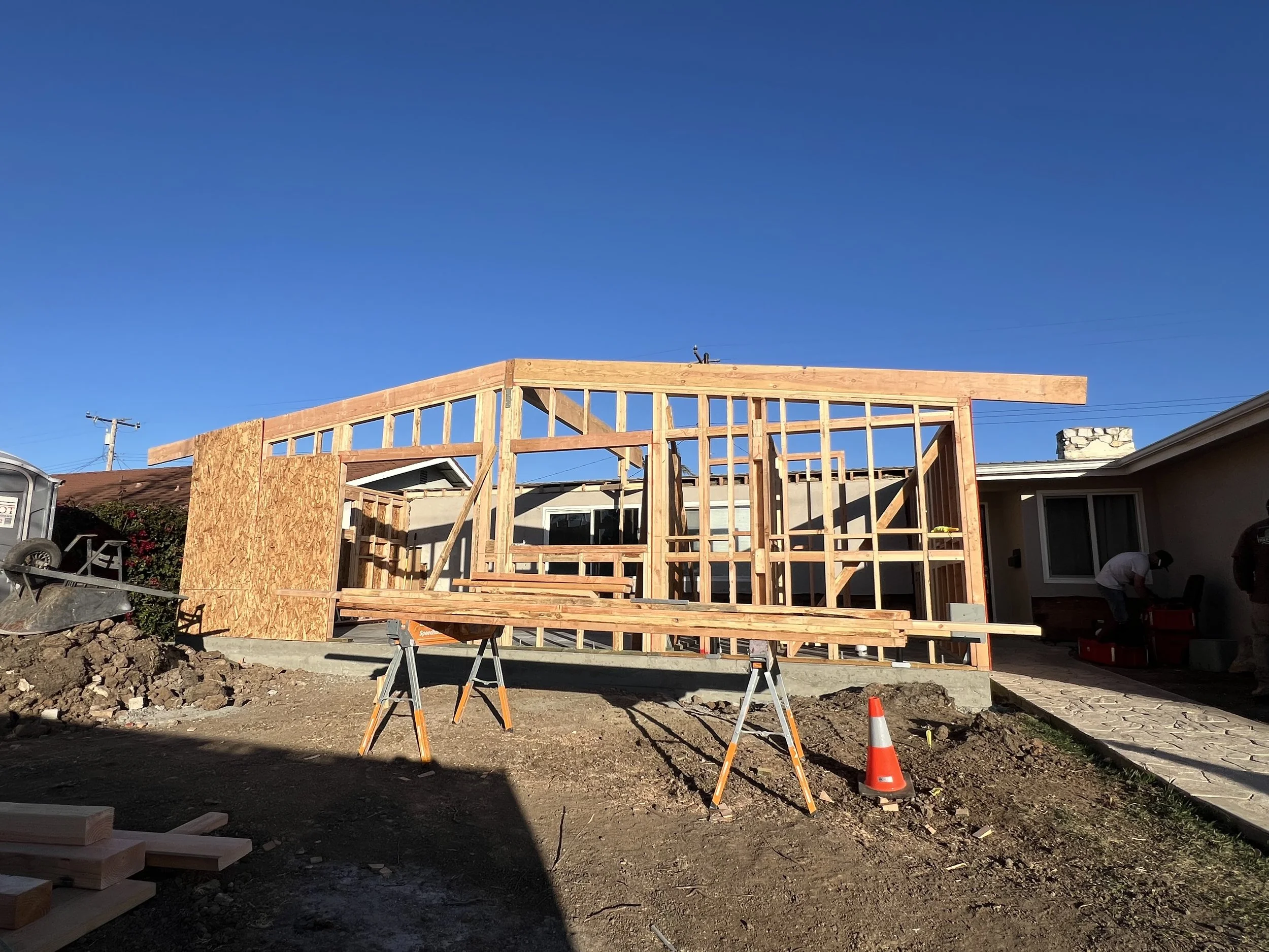 Costa Mesa Room Addition Framing