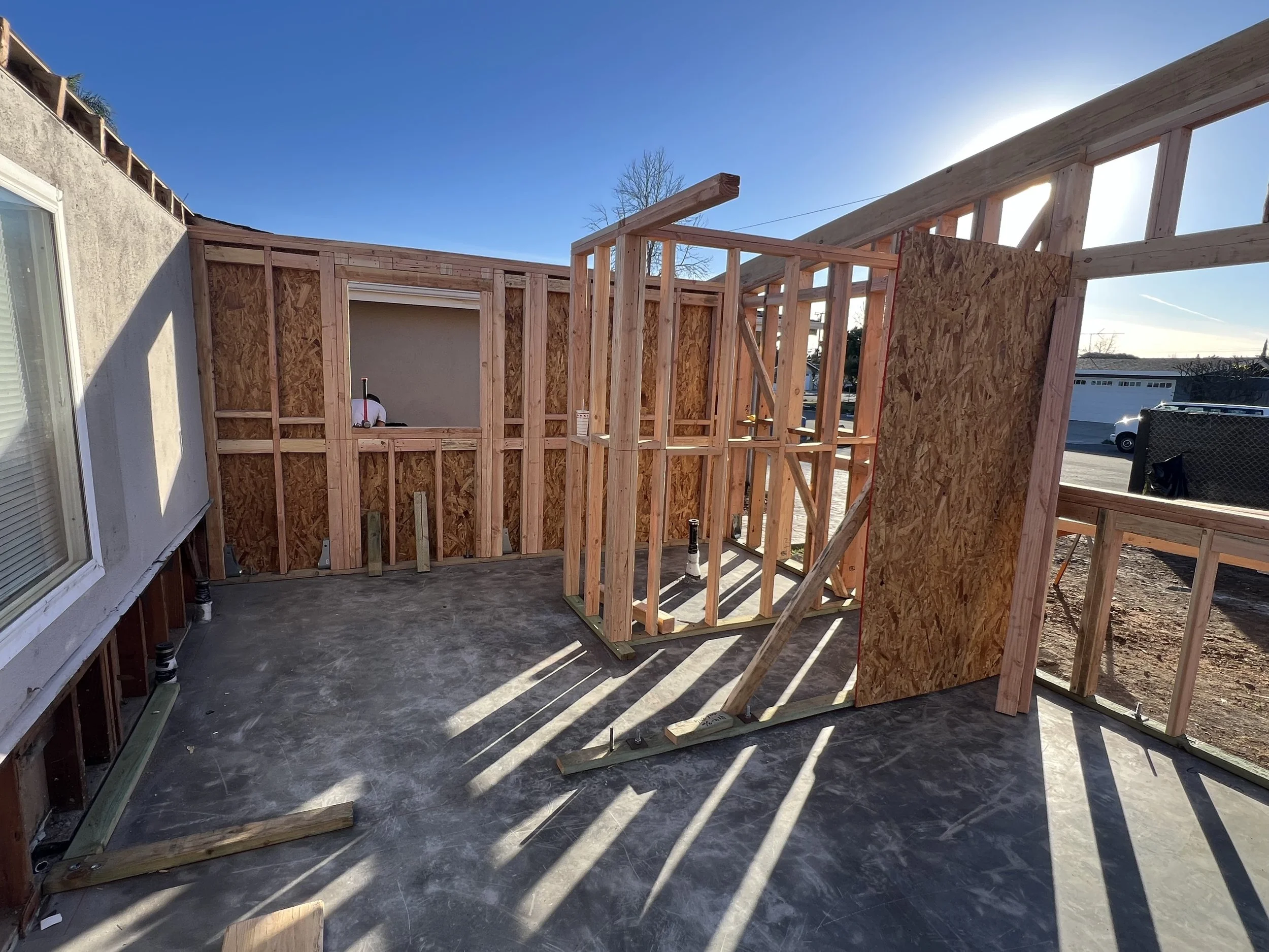 Costa Mesa Room Addition Framing