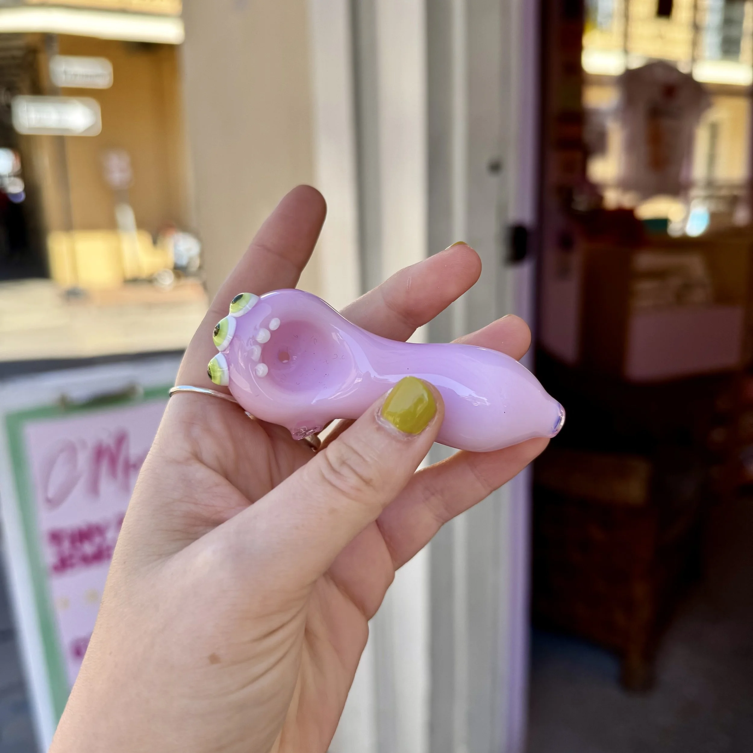 Pink Alien Glass Bowl
