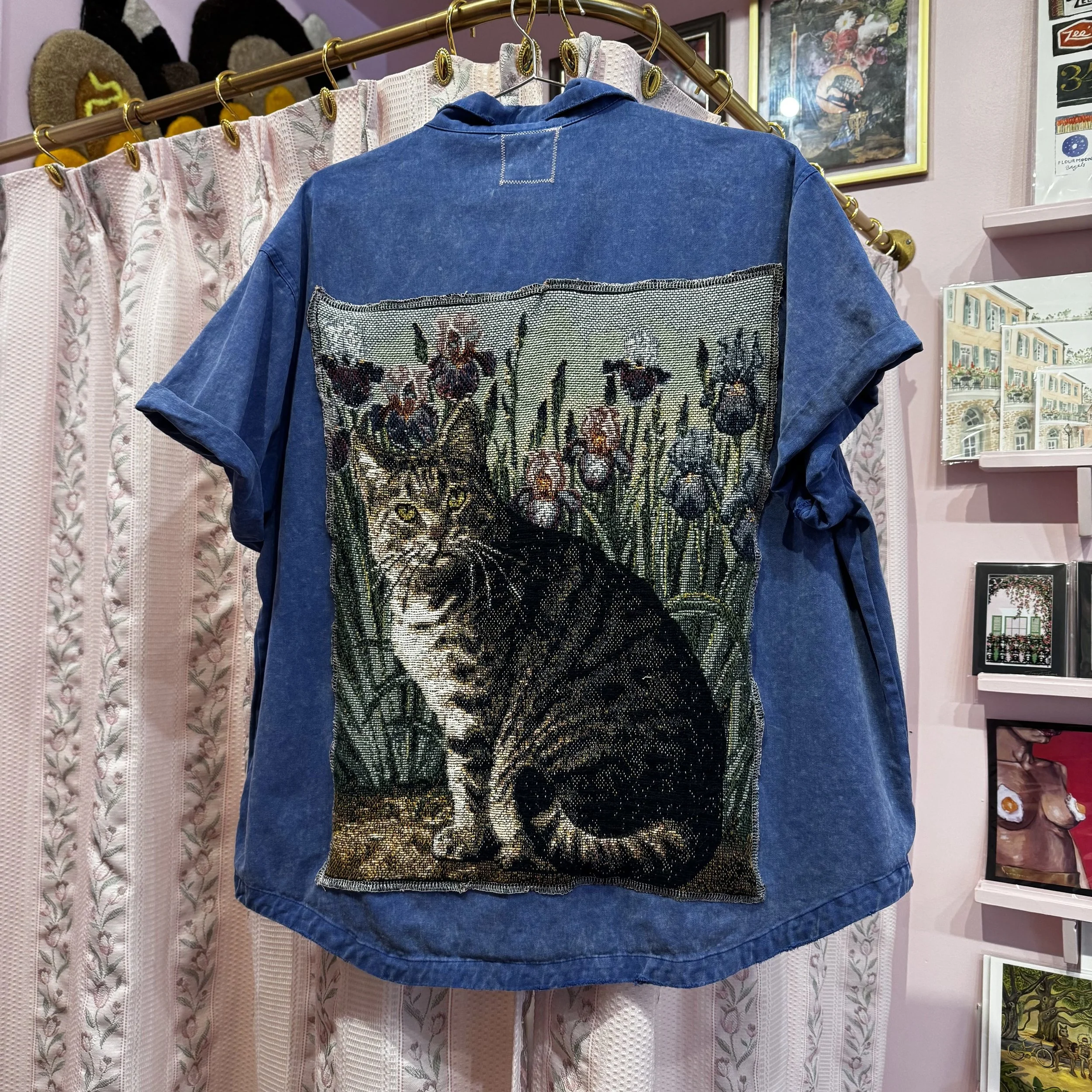 Cat Button Down