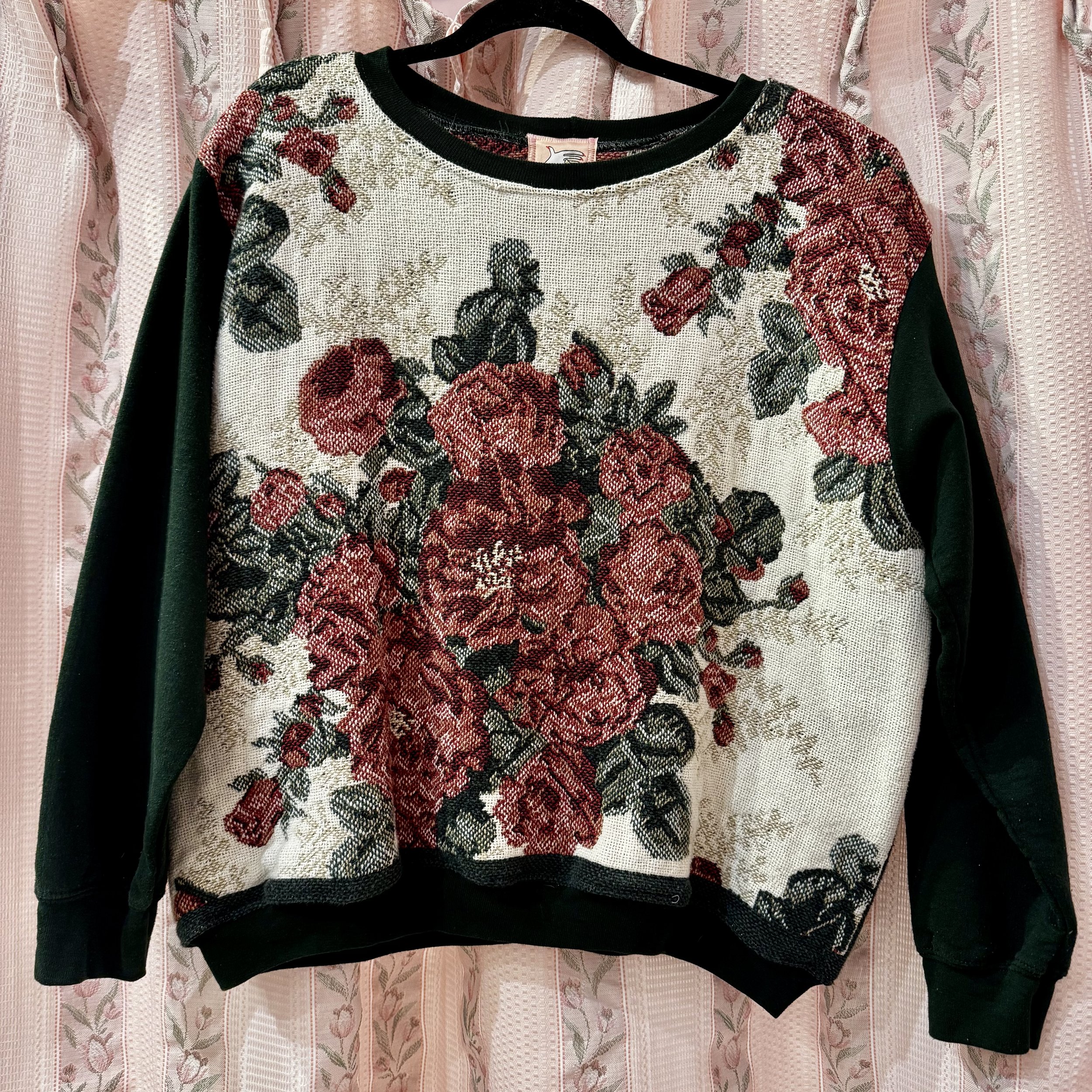 Red Roses Quilt Sweatshirt