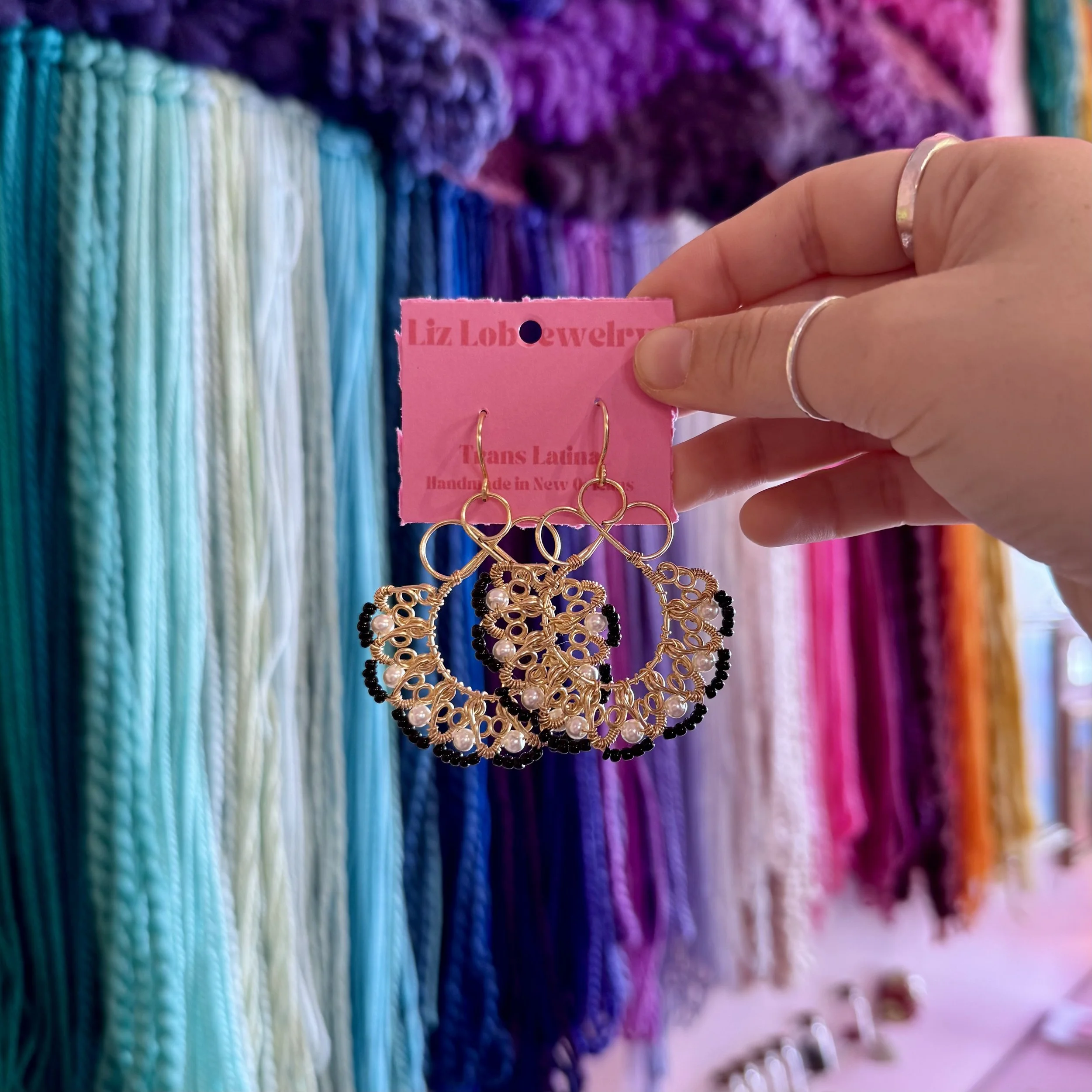 Black Beaded Dangles