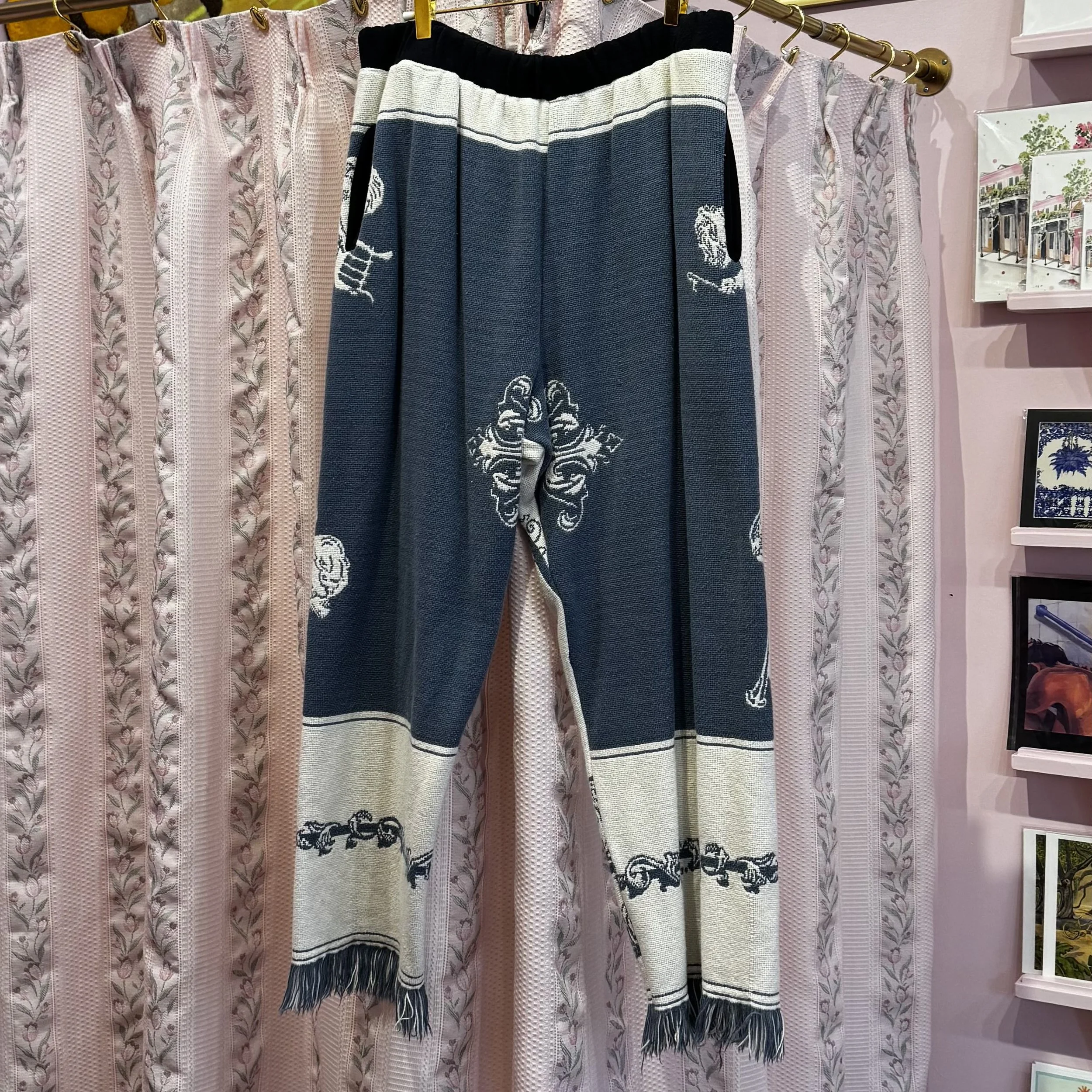 Teal & White Quilt Sweatpants