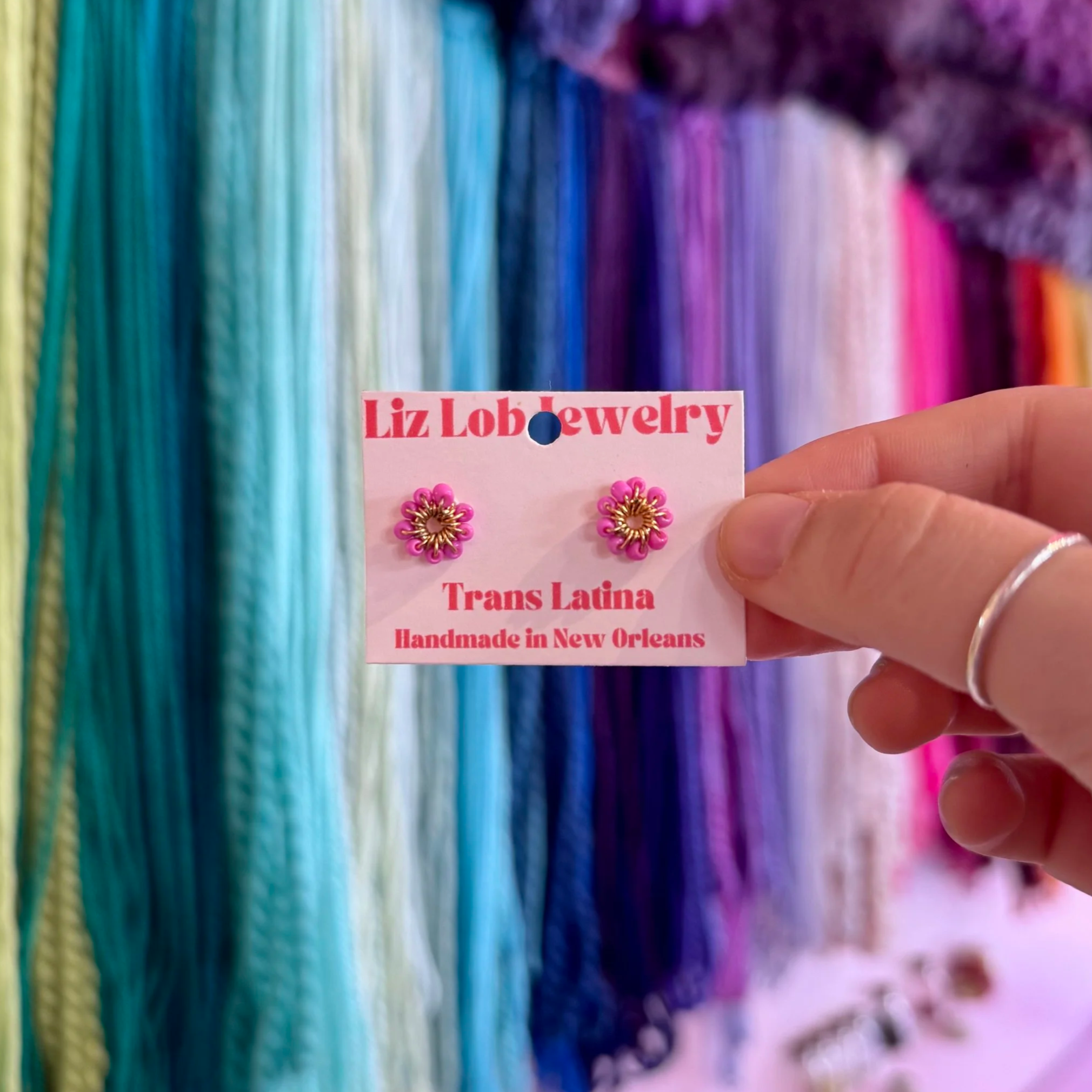 Light Pink Flower Studs