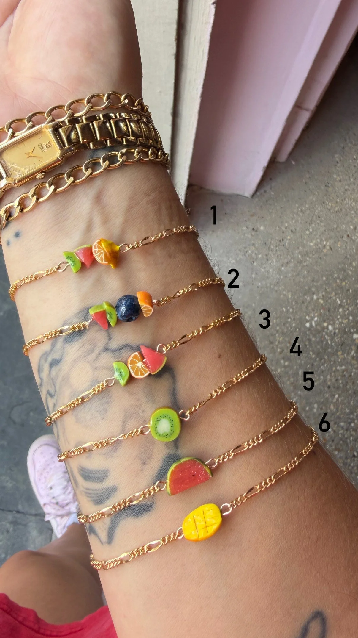 14k Gold Fill Fruit Bracelets